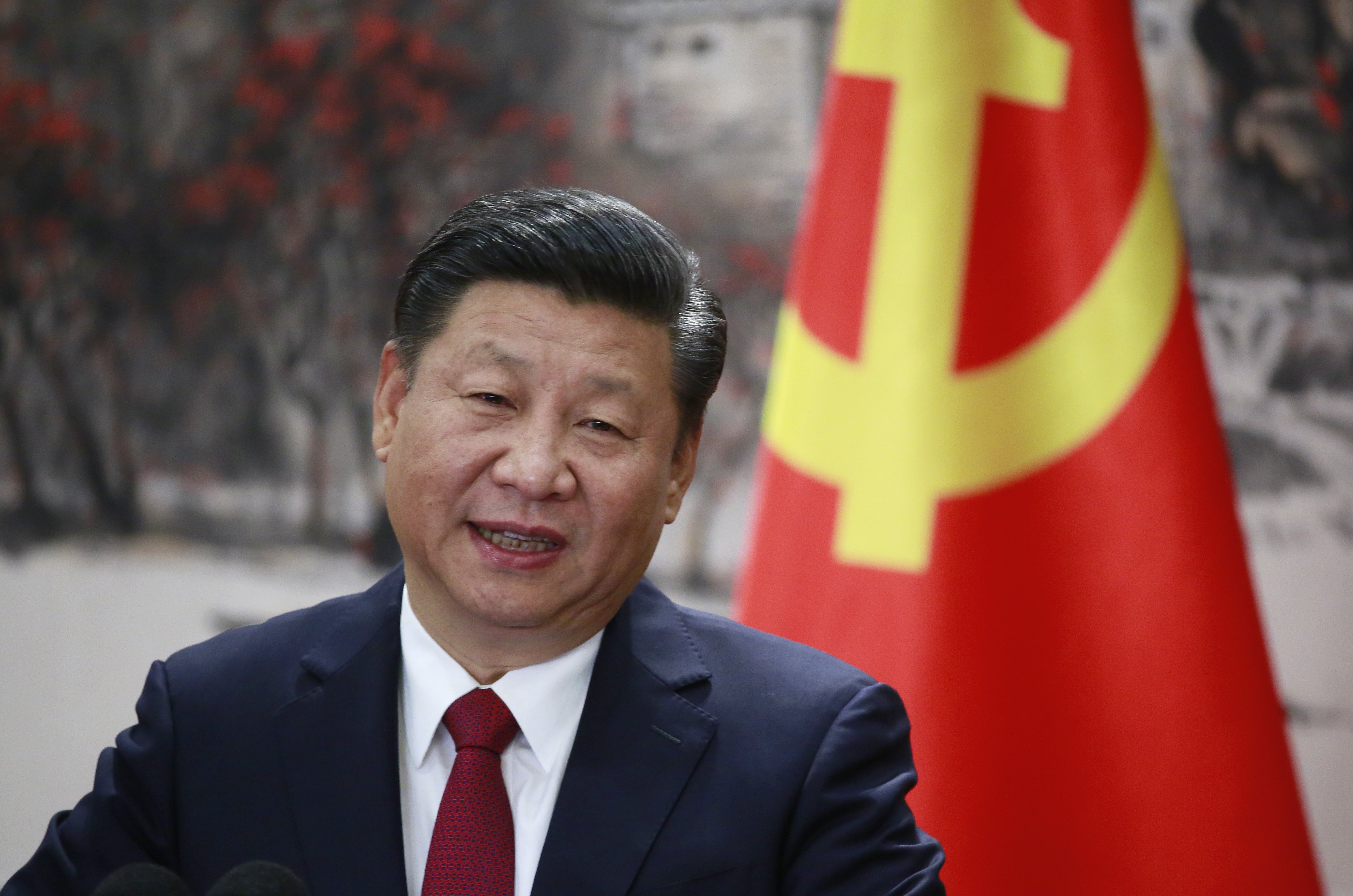 Chinese President Xi Jinping speaks at a press conference in Beijing last Wednesday. Photo: EPA-EFE