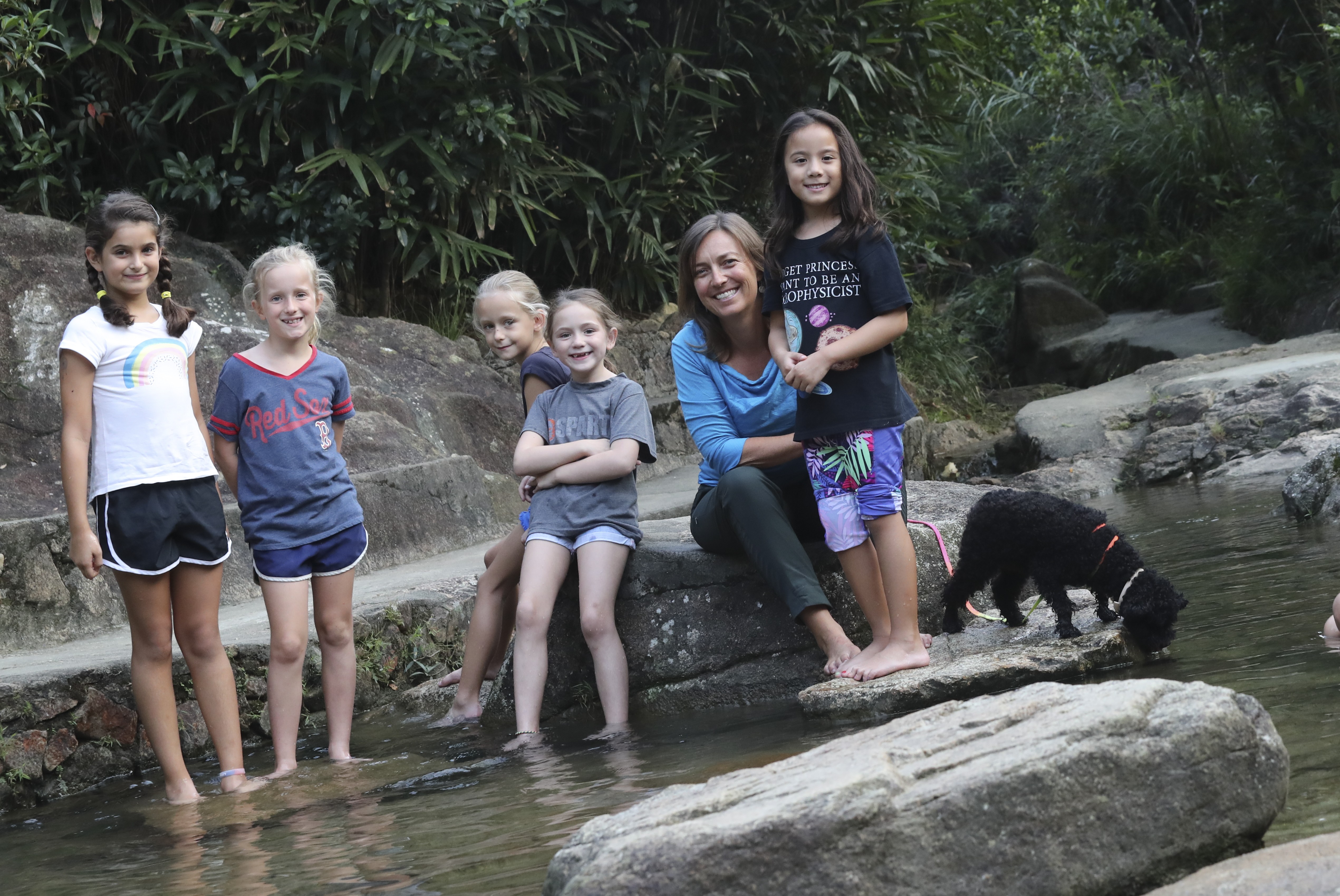Melissa Shadforth, founder of The Collective Journey, takes children for a hike. Photo: K.Y. Cheng