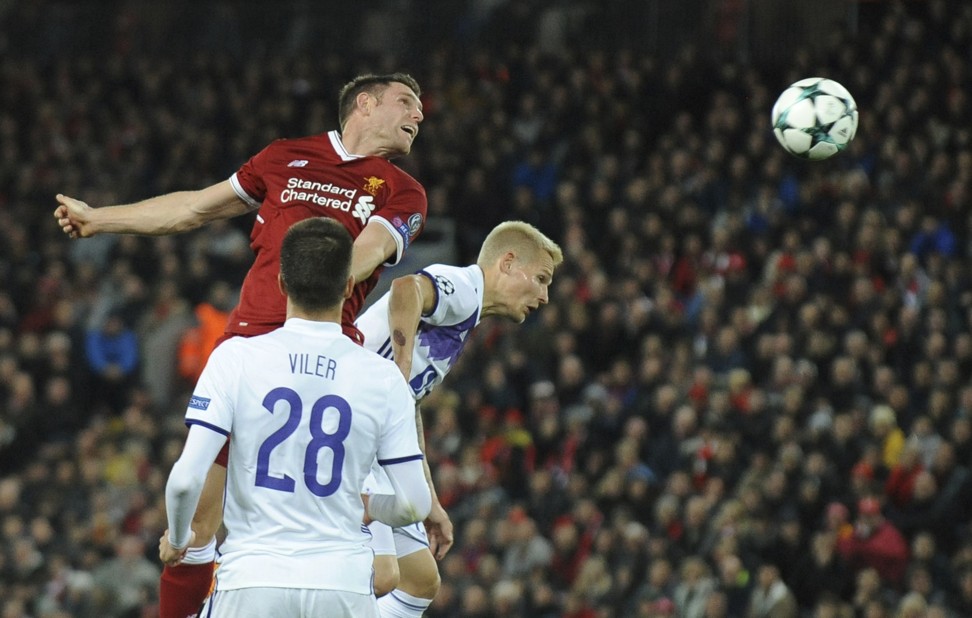 Liverpool’s James Milner in action in the win over Maribor. Photo: AP