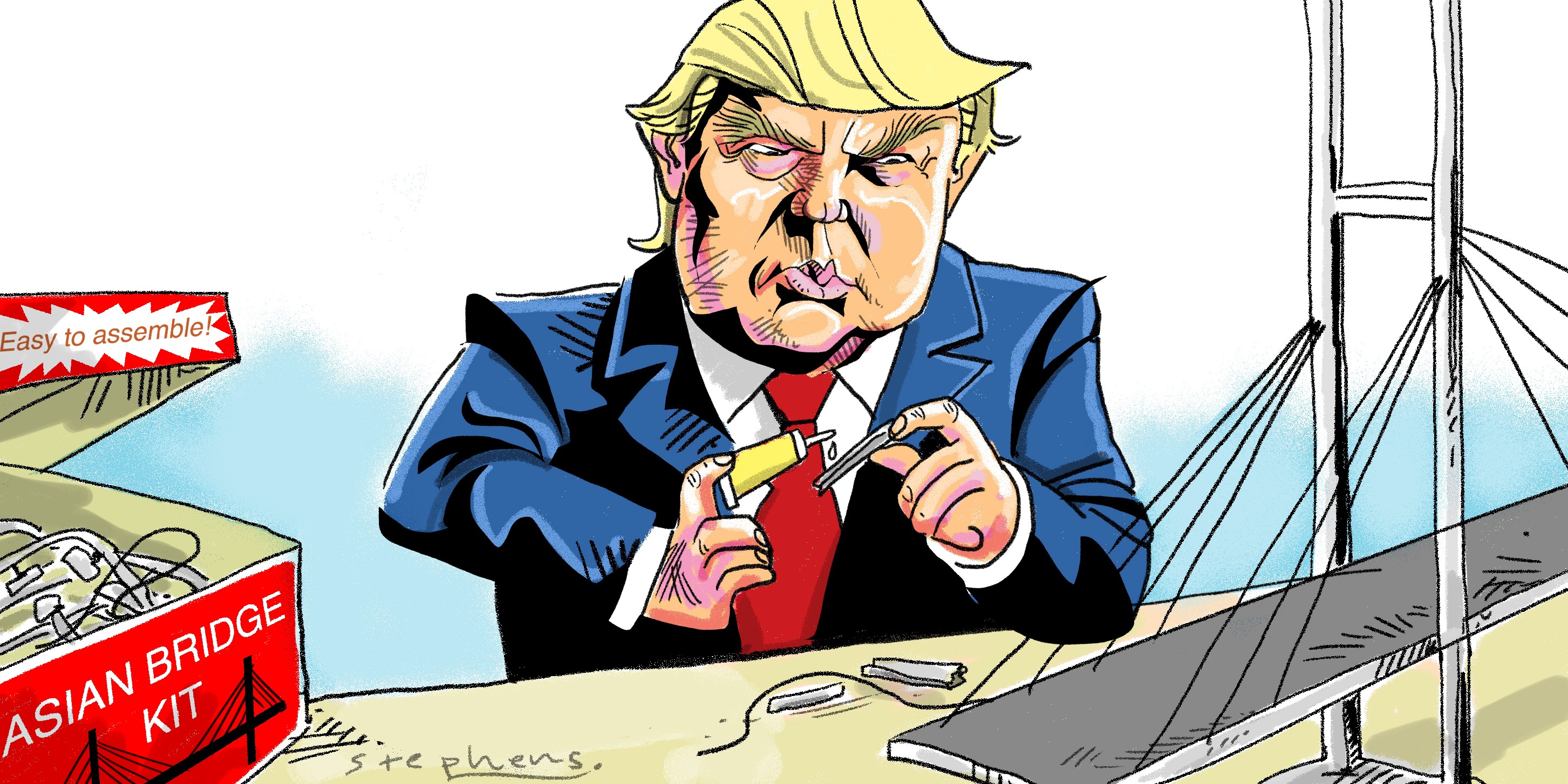 While the Trump administration has yet to “brand” its Asia policy, thus far we see prioritisation for a continued strong and influential American role in Asia. Illustration: Craig Stephens