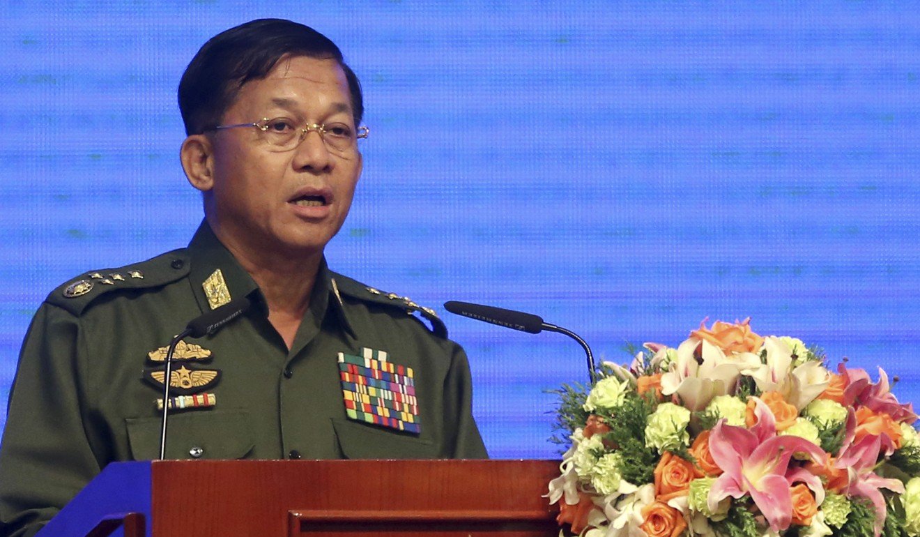 Commander-in-chief of the army Senior General Min Aung Hlaing. Photo: AP