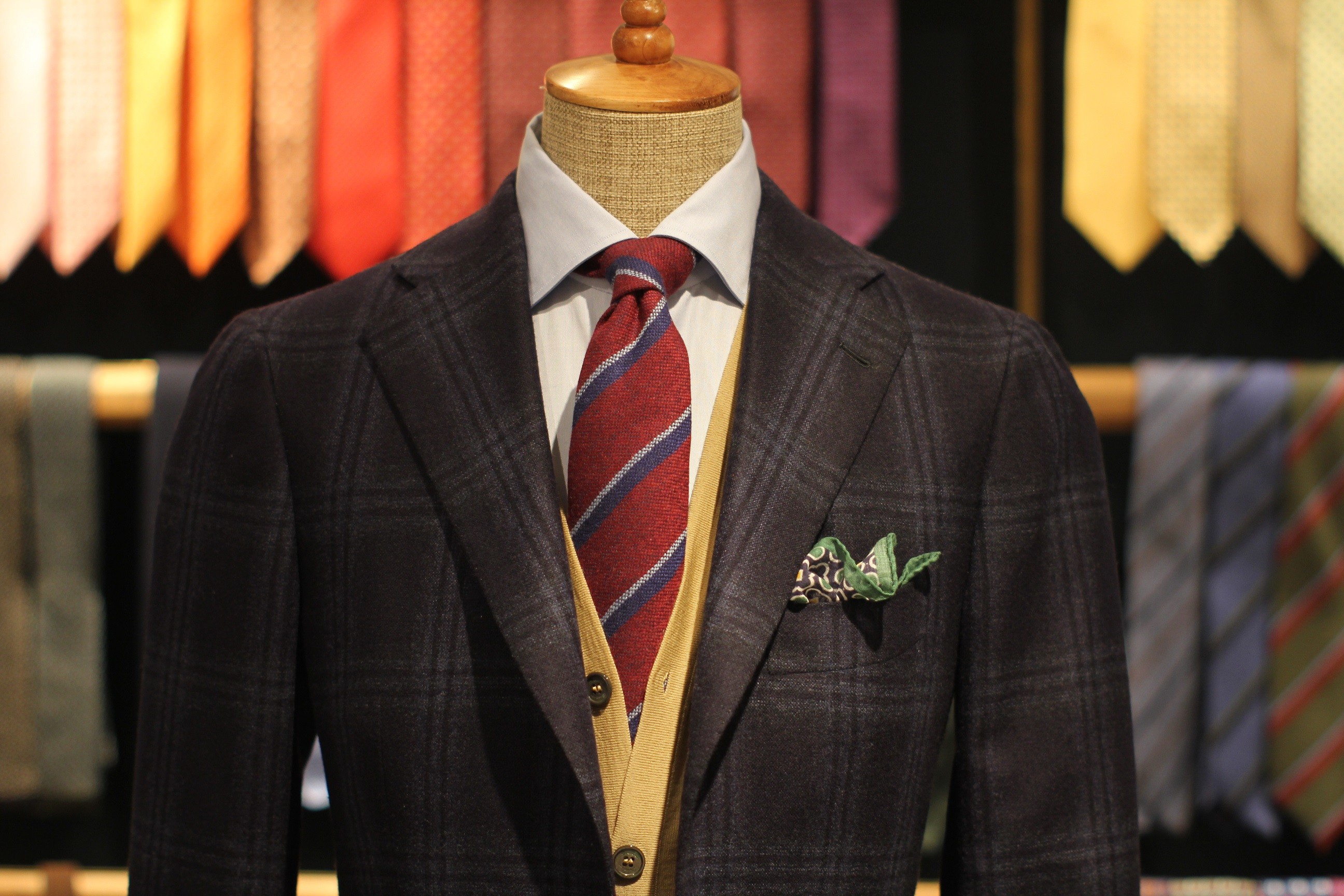 A sports jacket with a combination of colours and patterns. Photo: Attire House