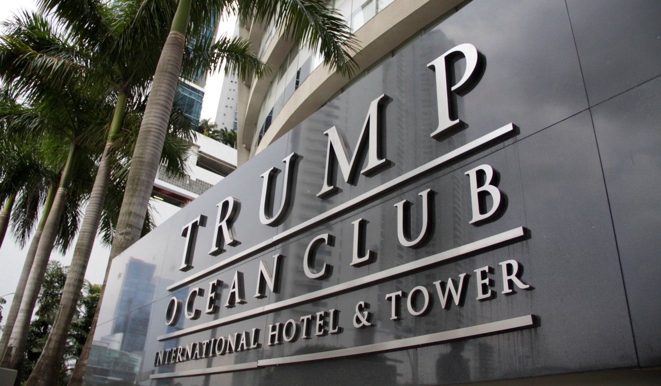 A sign of the Trump Ocean Club International Hotel and Tower Panama. Photo: Reuters