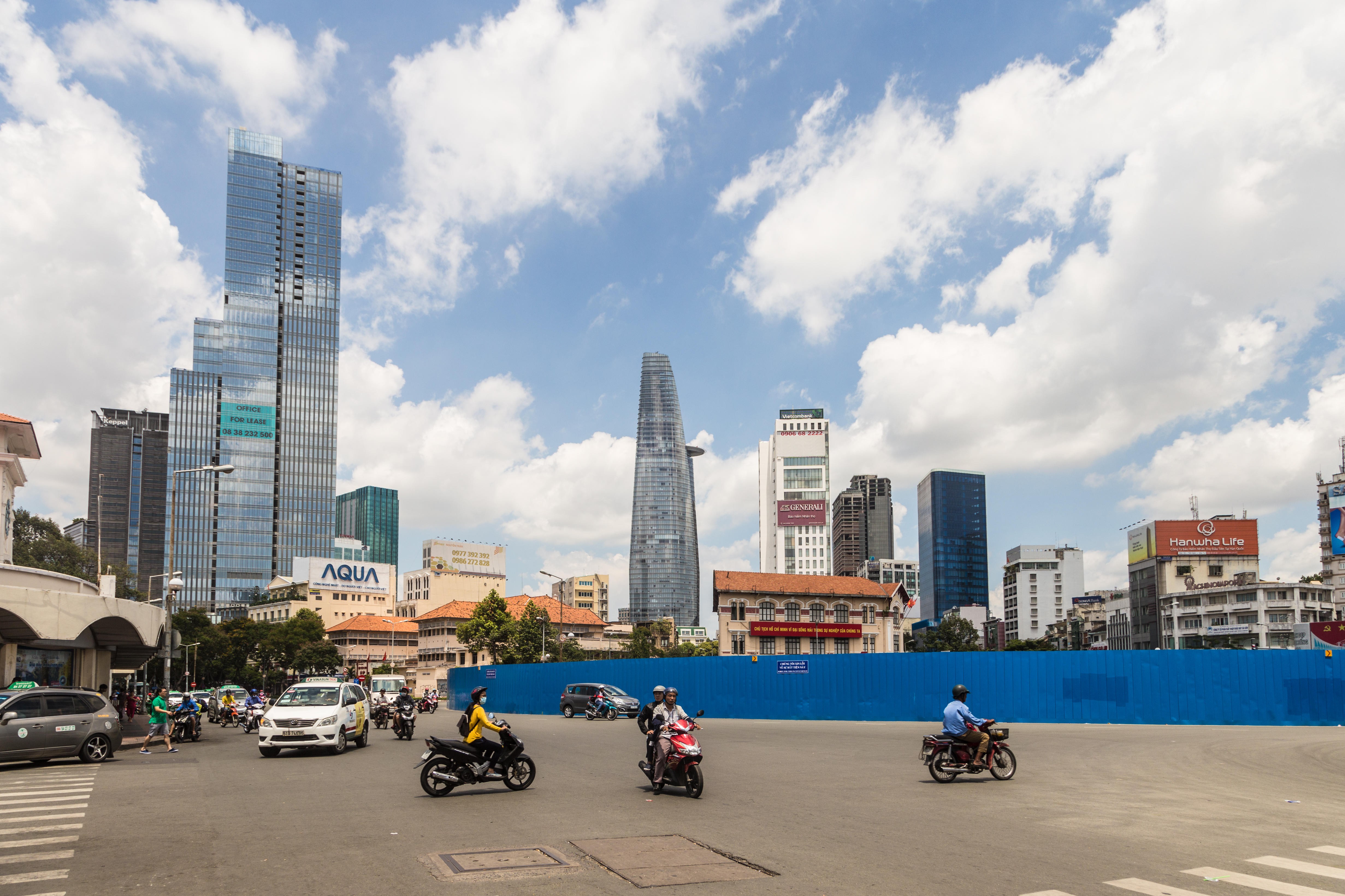 Huge investment is transforming Ho Chi Minh City’s skyline with lots of development around the landmark Ben Thanh market.