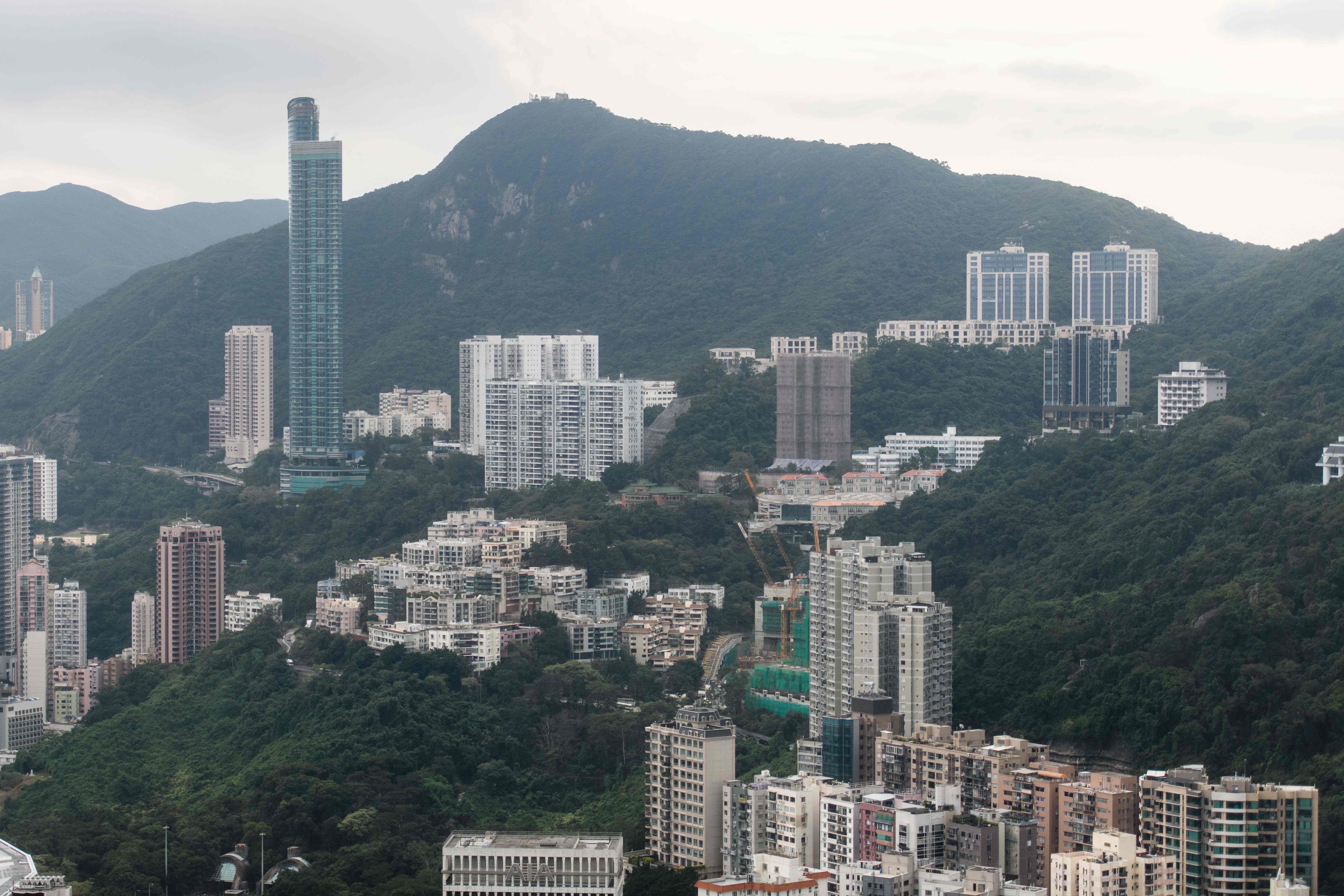 A record price for a home in Asia was set this month after two apartment units at Mount Nicholson (top right), a luxury housing development on The Peak in Hong Kong, were sold for HK$1.16 billion (US$149 million) to a single buyer. Hong Kong’s skyrocketing housing prices are a result of market distortions and irregularities, particularly in mortgages. Photo: AFP