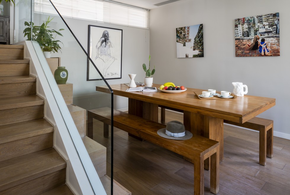 The cosy dining area on the ground floor of the house.