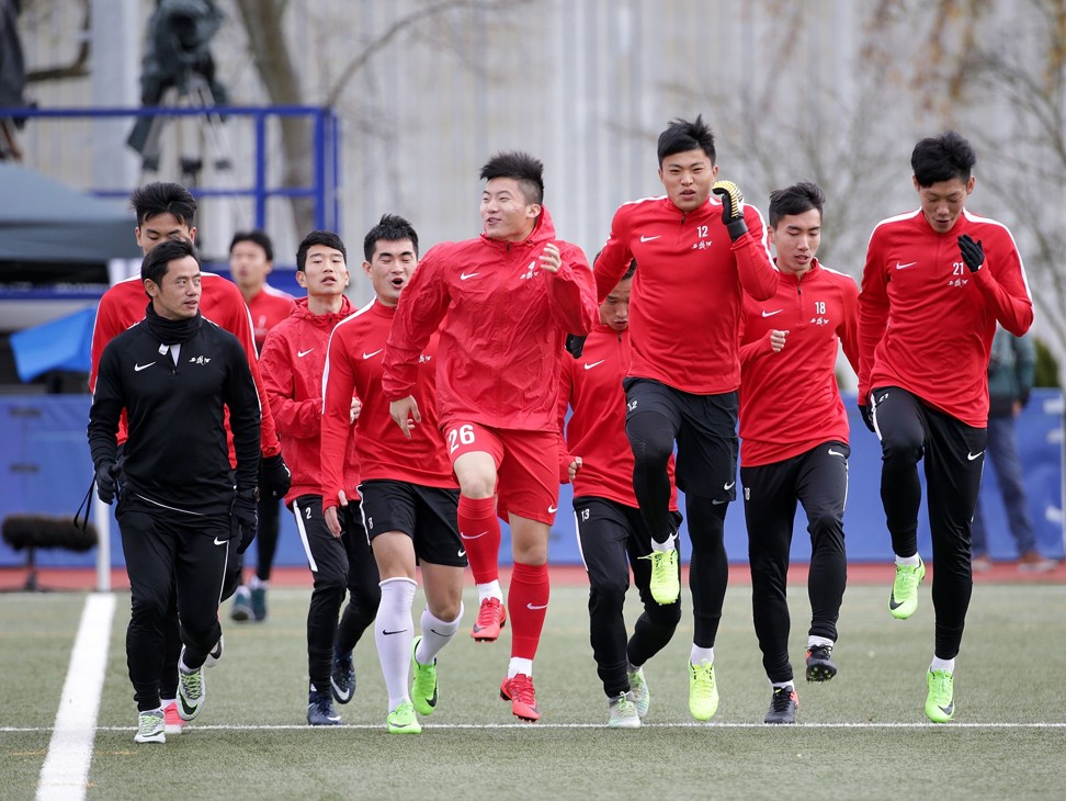 China’s under-20 side was in Germany to play a series of exhibition games. Photo: AFP