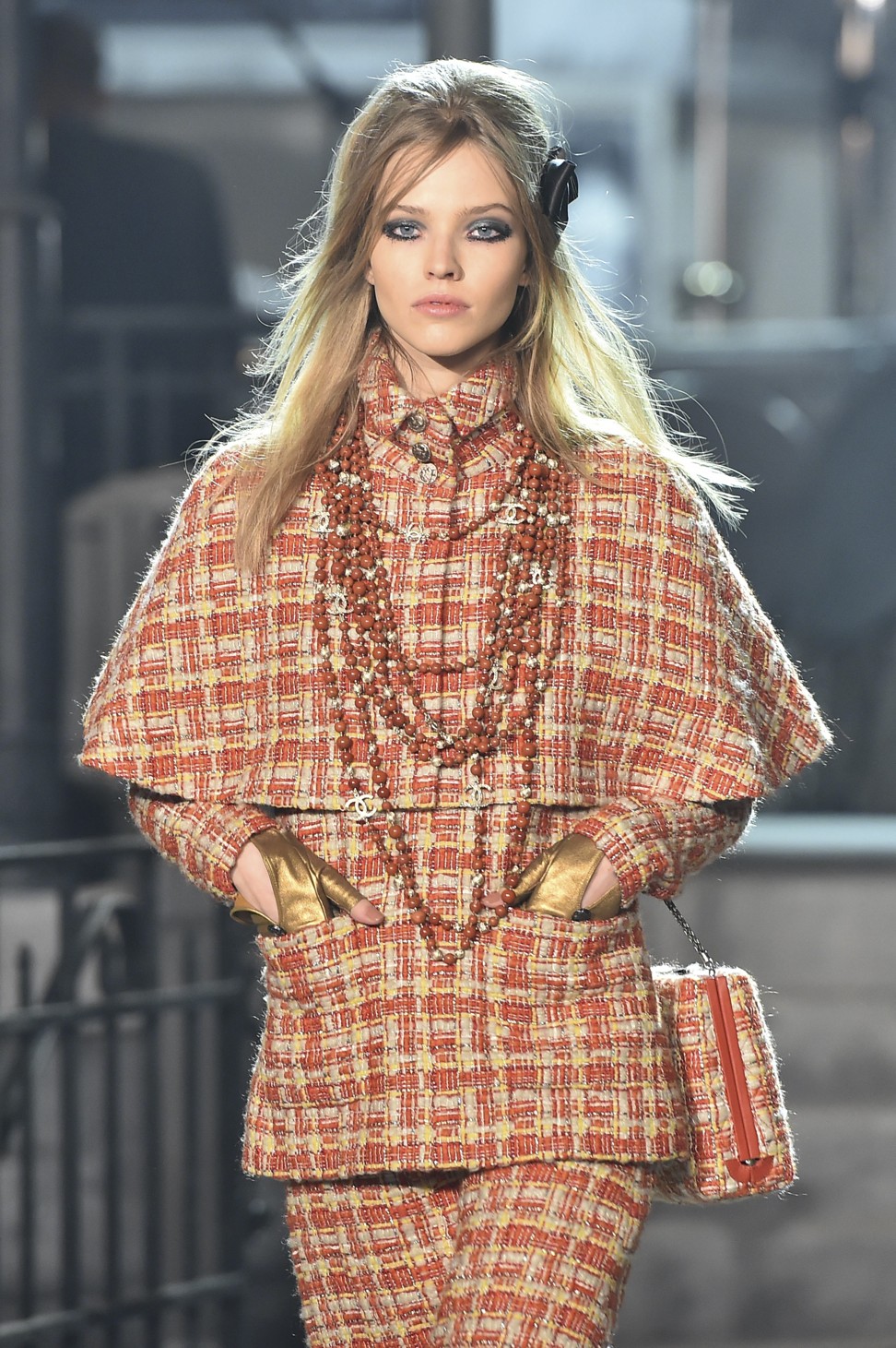 A model presents a creation during the 12th Chanel Metiers d’Art show ‘Paris-Rome’, an annual event to honour craftsmanship that artisan partners bring to the house’s collections. Photo: AFP