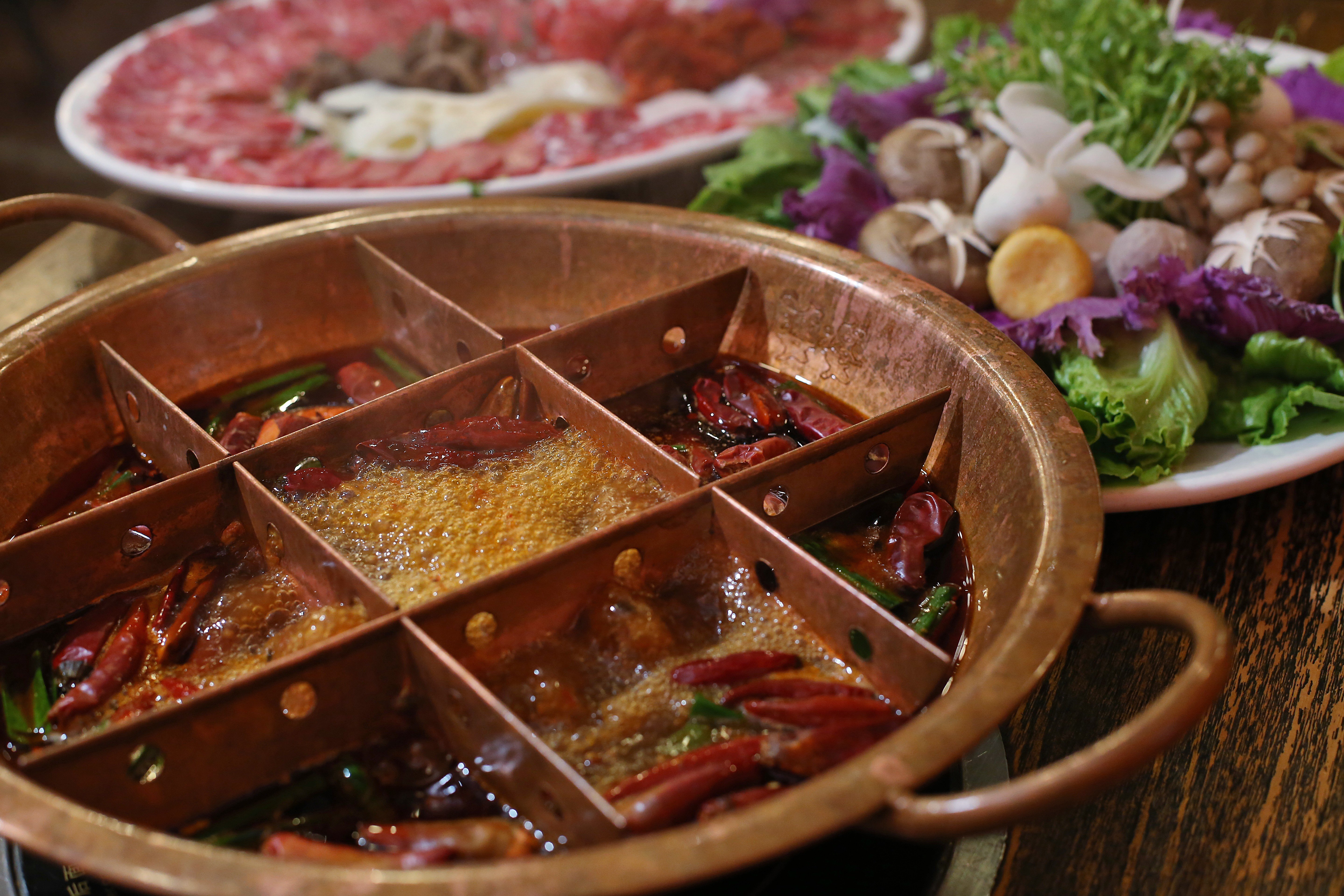 A spicy hotpot with an array of ingredients at Chuan Po Po in Tsim Sha Tsui. Photo: Edmond So
