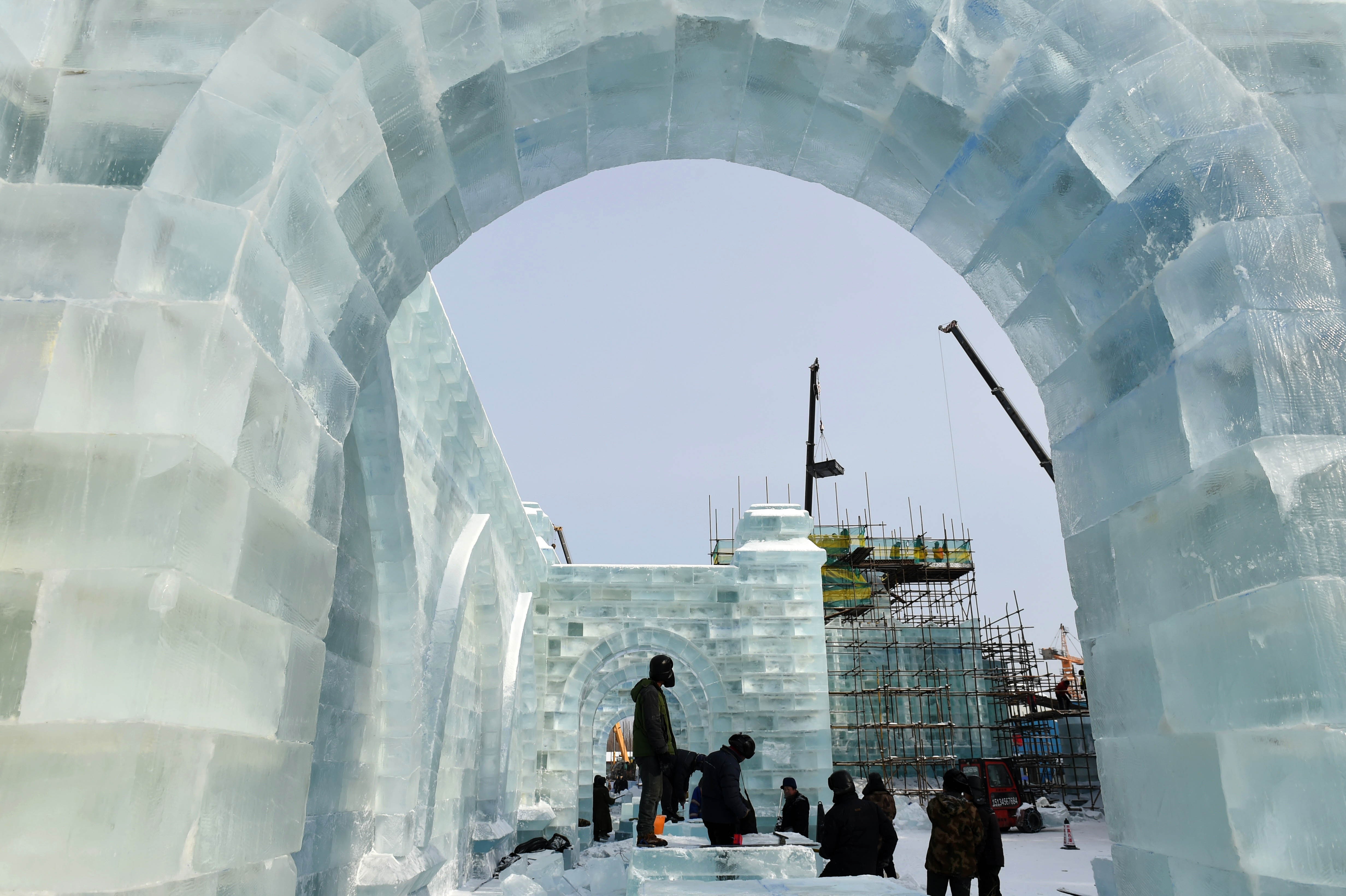 The Ice and Snow World theme park in Harbin, China, is the biggest in the world. Photo: Xinhua
