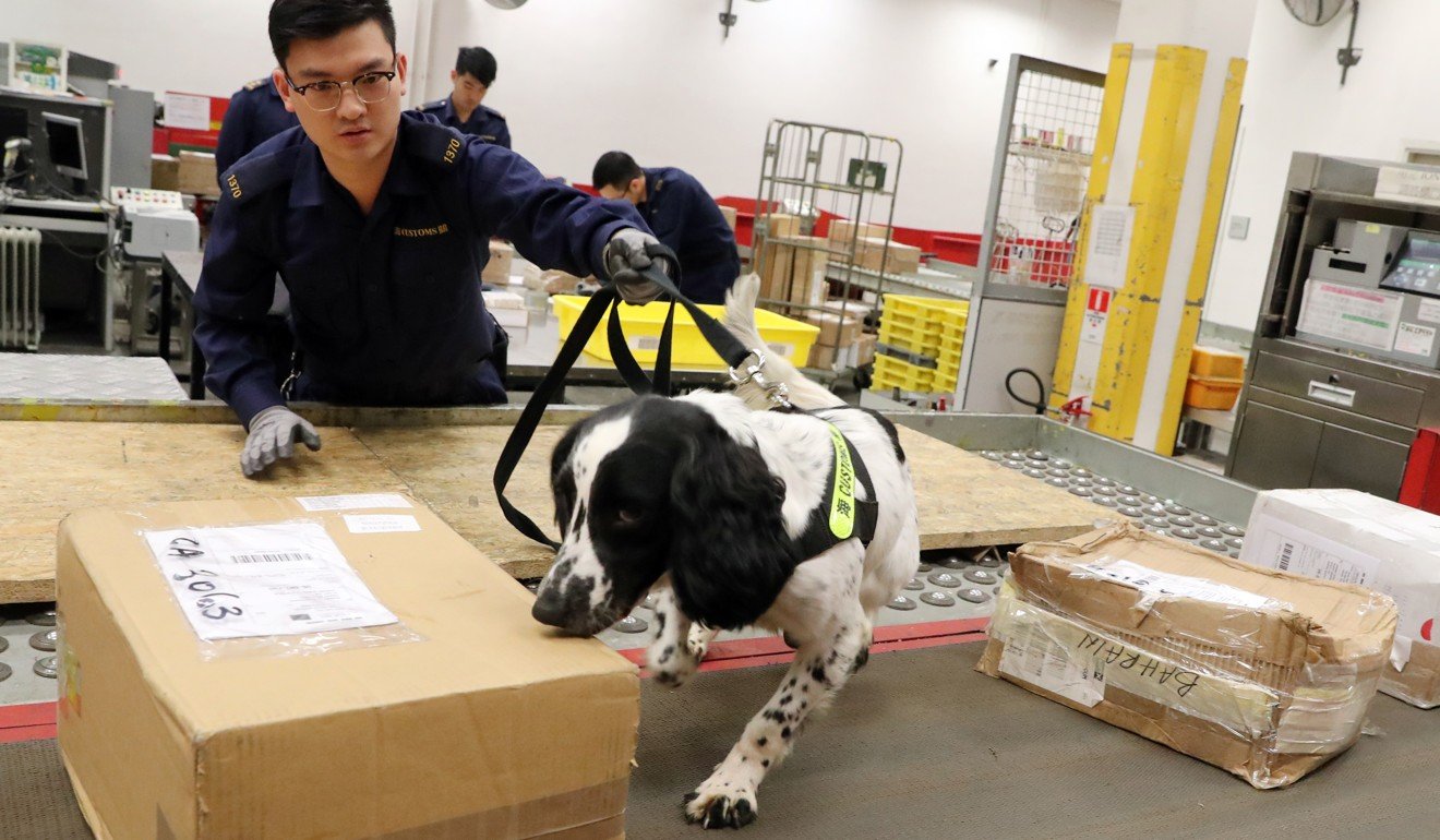 The amount of cocaine seized in air packages was up 173 per cent year on year. Photo: K.Y. Cheng