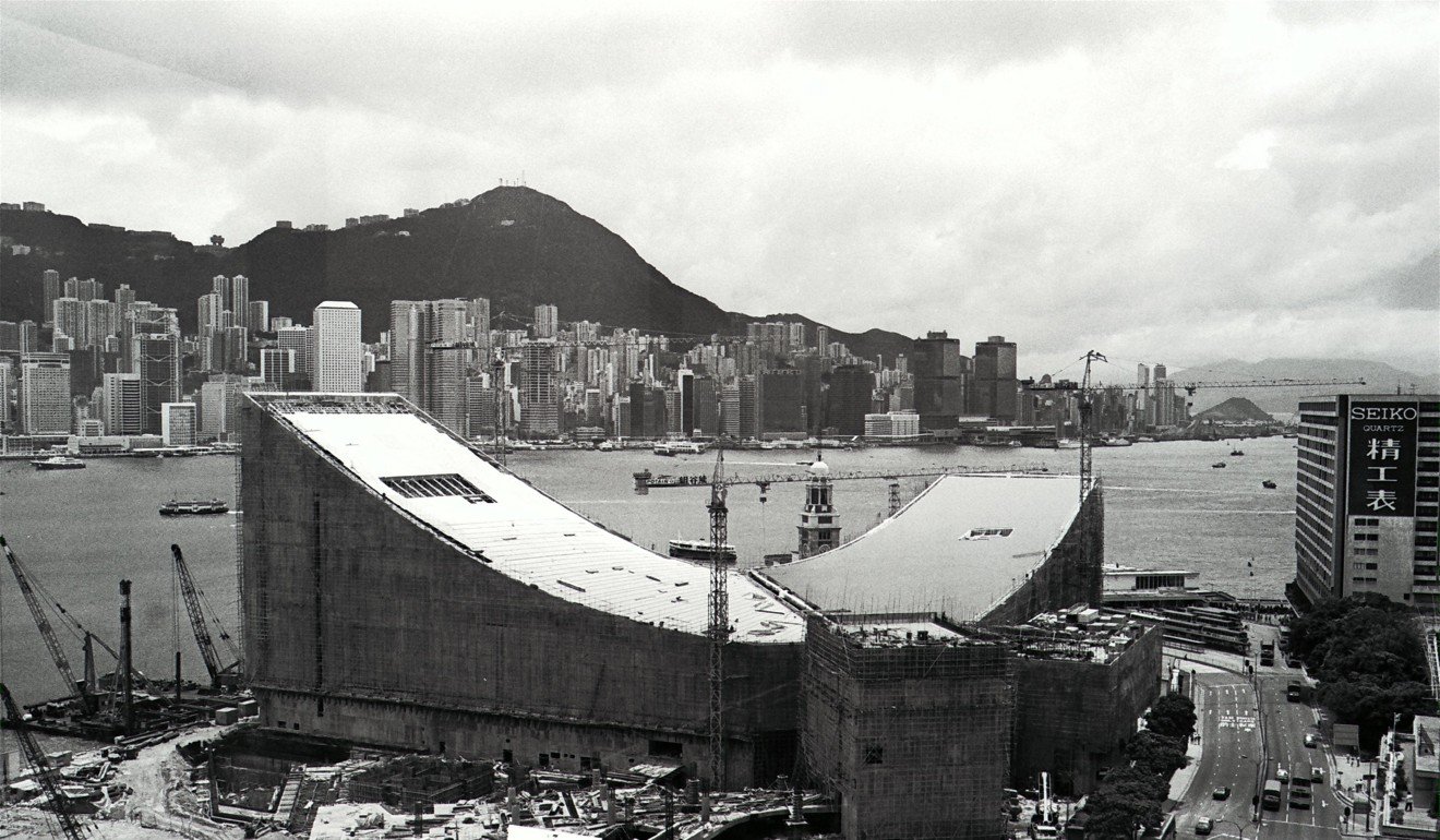 The Hong Kong Cultural Centre in Tsim Sha Tsui under construction. Photo: SCMP Archive