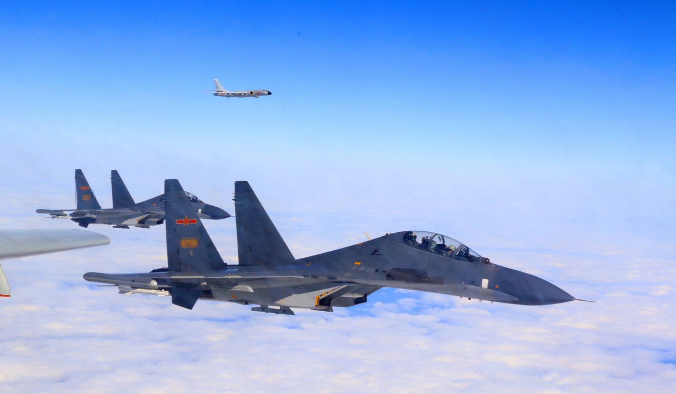 Chinese air force planes have conducted combat air patrol in the South China Sea. Photo: Xinhua