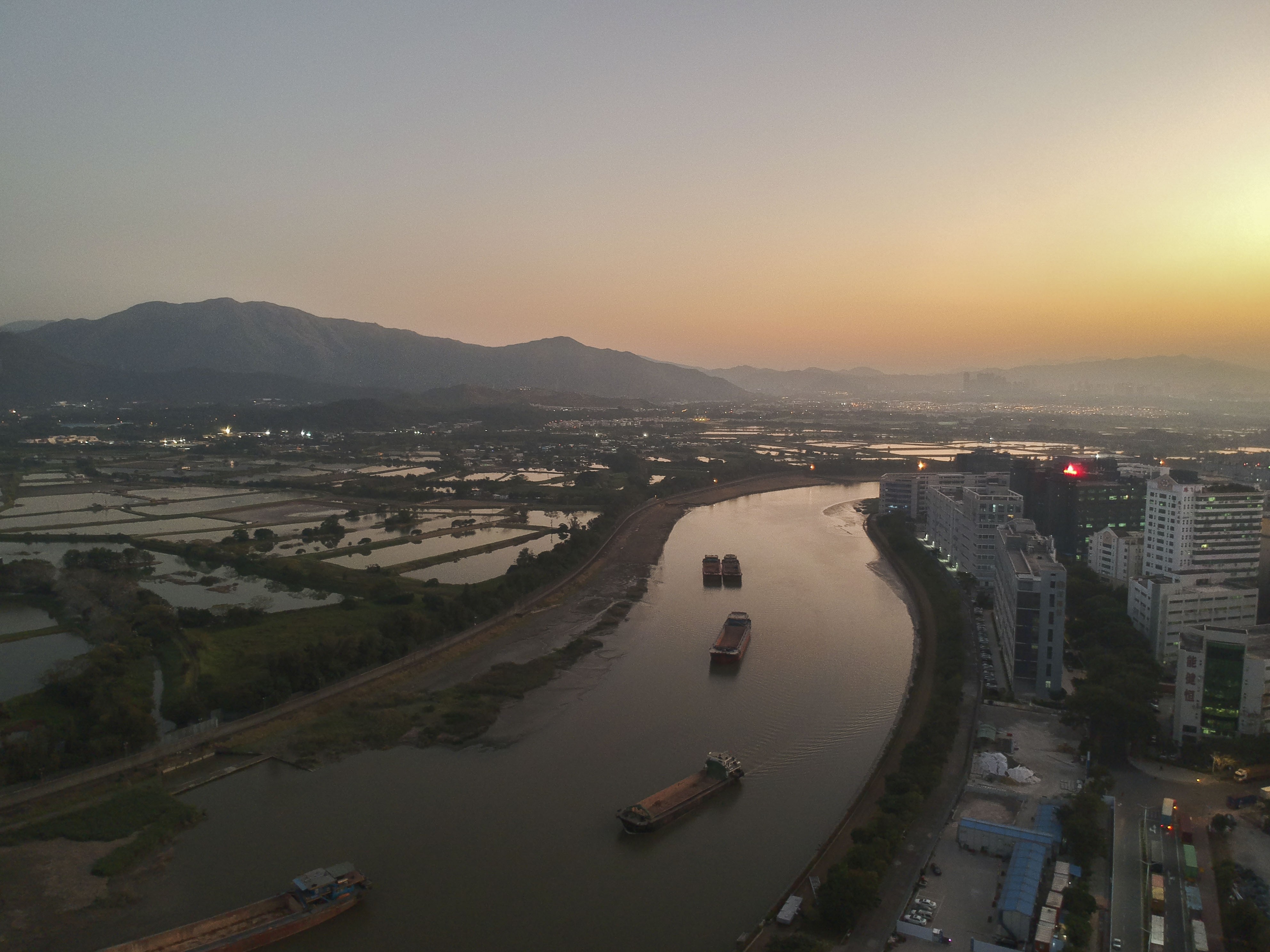 The river separating Lok Ma Chau in the New Territories from the Futian district in Shenzhen. The Greater Bay Area initiative is designed to link Shenzhen and eight other mainland cities with Hong Kong and Macau into an economic and business hub. Photo: Roy Issa