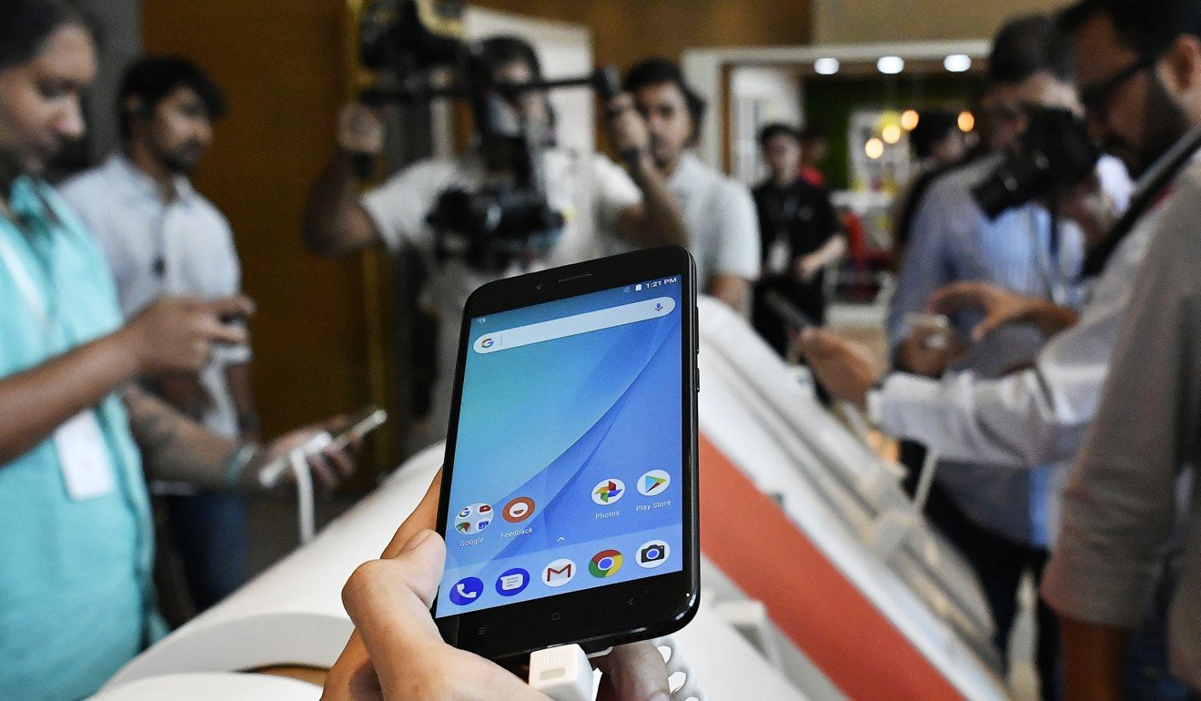A Xiaomi smartphone launch in New Delhi, India. Photo: Bloomberg