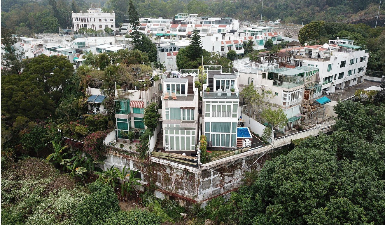 A view of Teresa Cheng’s house (centre left) taken by a drone. Photo: Winson Wong