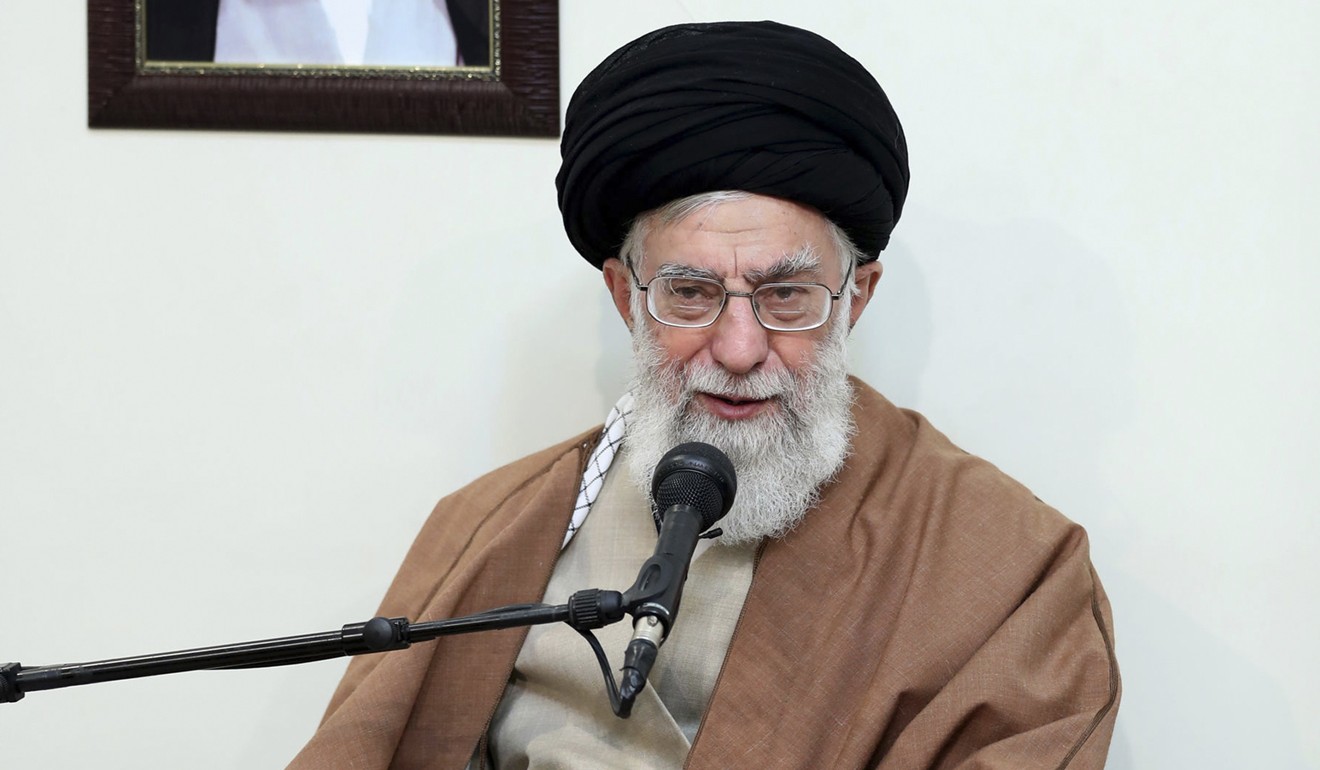 Pictured: Supreme Leader Ayatollah Ali Khamenei speaking in a meeting in Tehran, Iran, on January 2. One of Khamenei’s close allies has been placed under new sanctions by the US for ‘human rights abuses’. Photo: Office of the Iranian Supreme Leader via AP