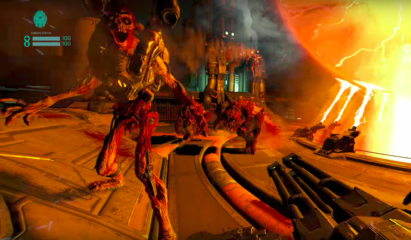 A screen grab from Doom VFR.