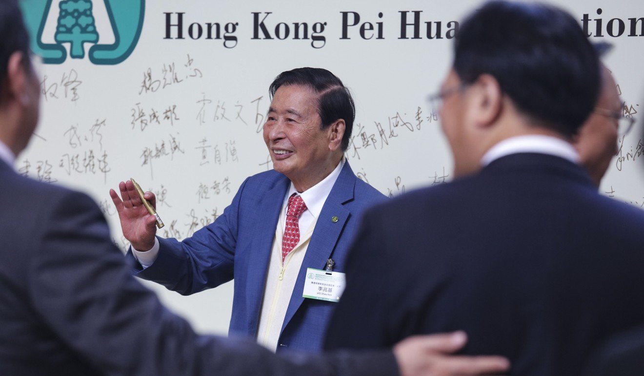 Henderson Land chairman Lee Shau-kee saw his personal wealth grow by US$9.3 billion over the past year, a rise of 40 per cent from 2016, according to Forbes . Photo: Felix Wong