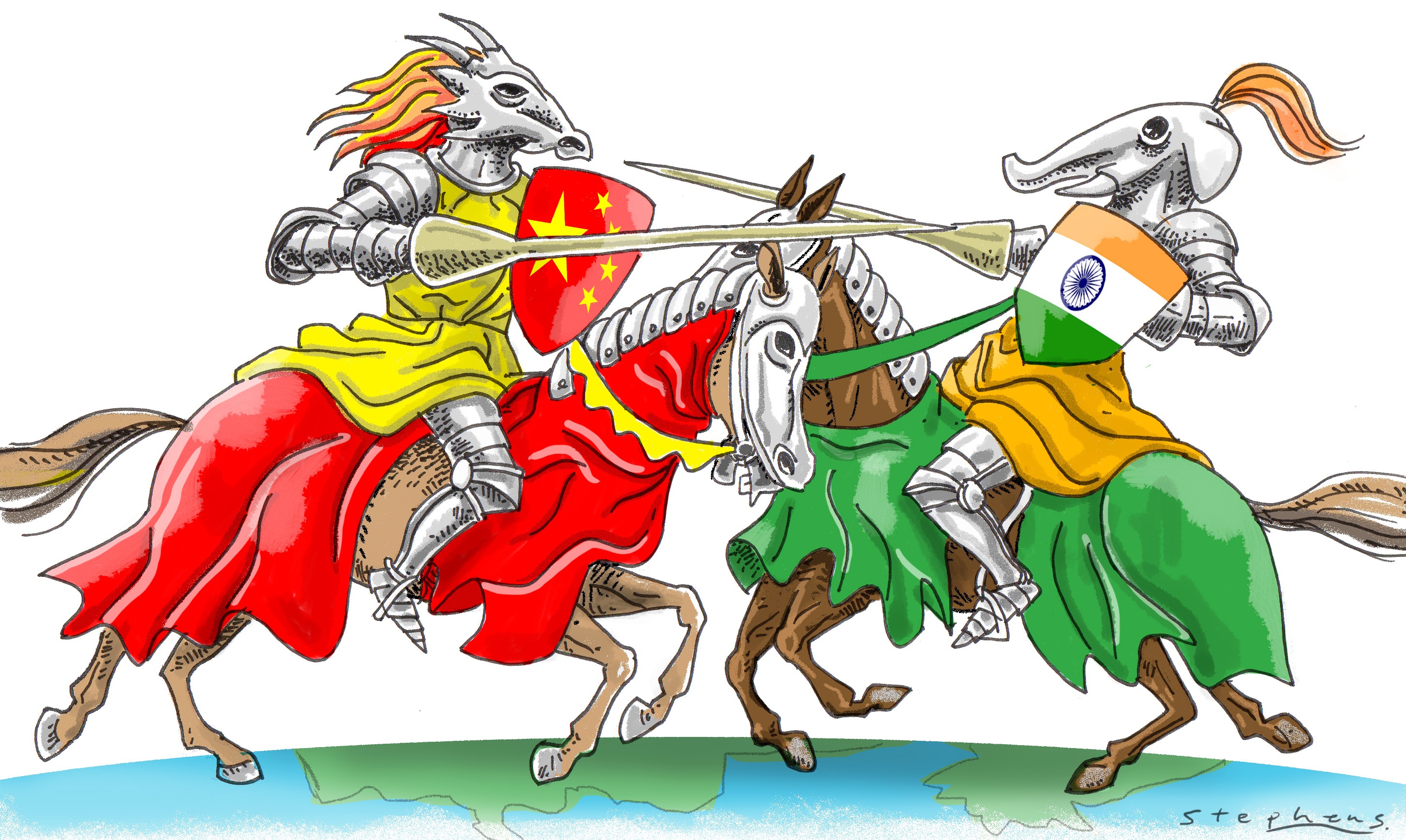 South Asia is fast emerging a theatre of Sino-Indian rivalry. Illustration: Craig Stephens