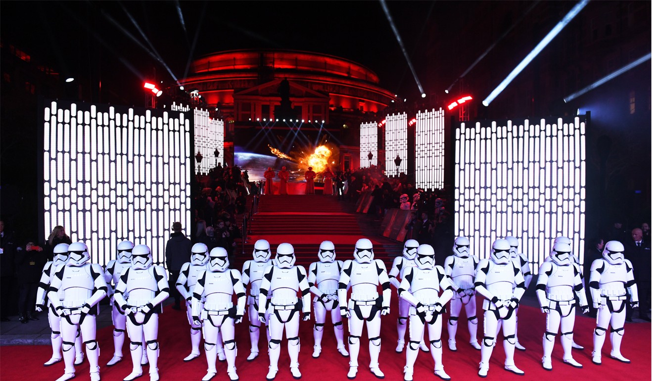 Actors dressed as Storm Troopers at the UK premiere of Star Wars: The Last Jedi at the Royal Albert Hall in London on 12 September 2017. Photo: EPA-EFE