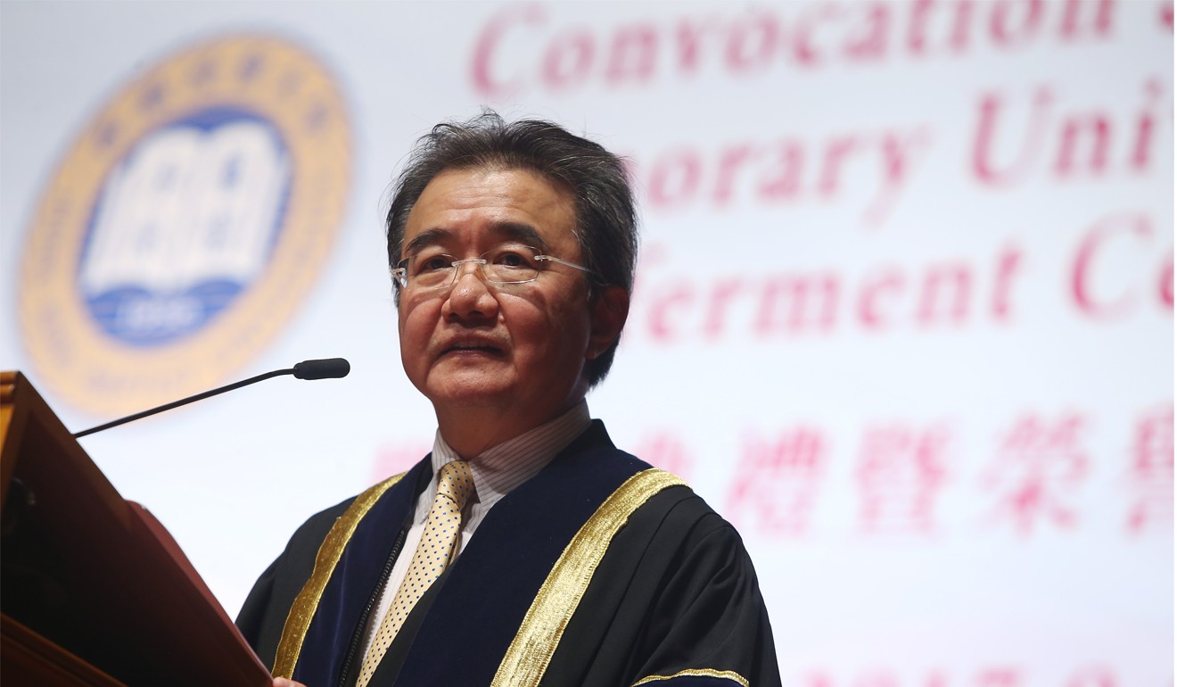 Hong Kong Baptist University president Roland Chin at the university’s convocation on September 5, 2017. Photo: SCMP/Sam Tsang