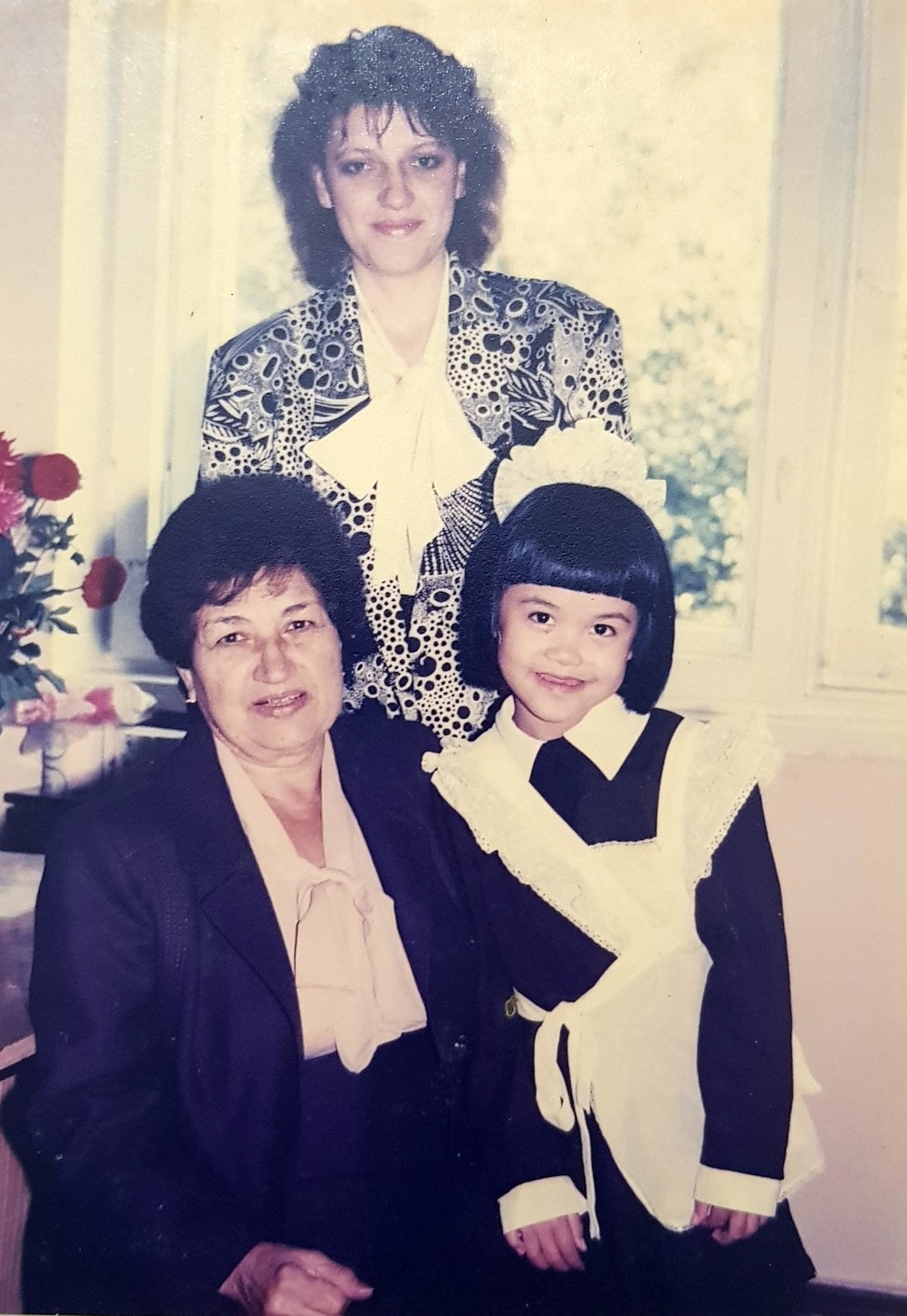 A young Jessica and family in Moscow.