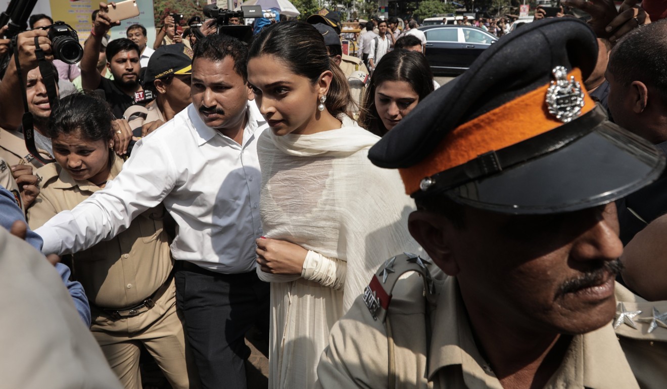 Bollywood actress Deepika Padukone under police protection. Photo: EPA