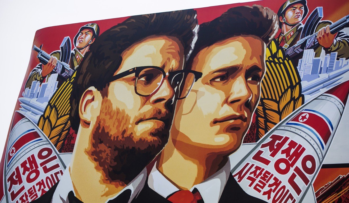 A banner for “The Interview