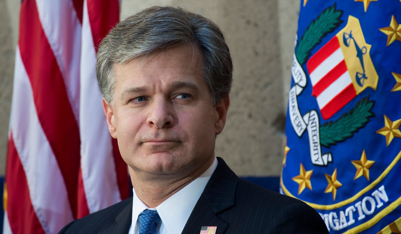 Trump-appointed FBI Director Christopher Wray (pictured on September 28, during his installation ceremony) has hit out at the Republican memo. Photo: AFP