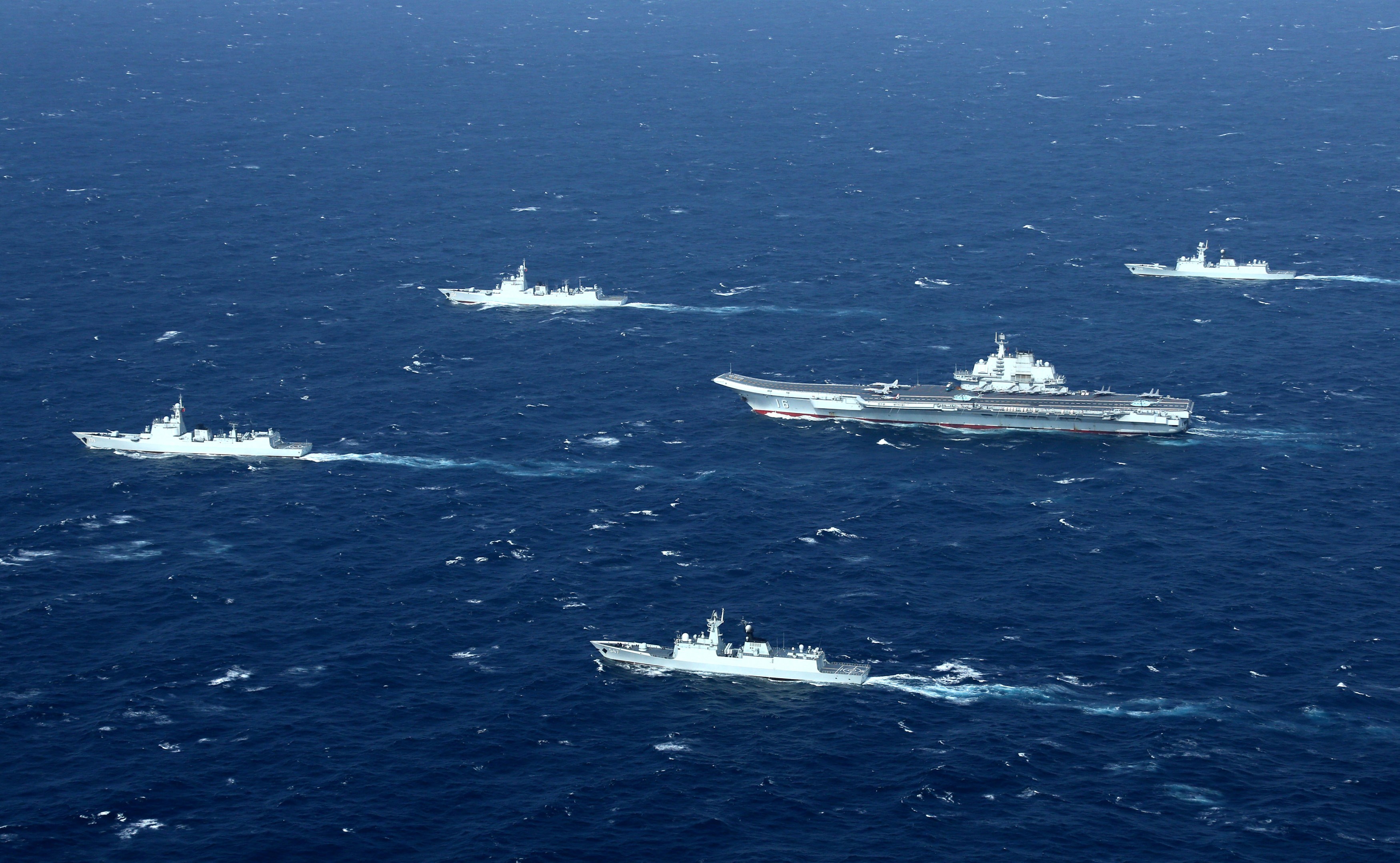 A file picture of Chinese naval vessels carrying out a drill in the South China Sea. Photo: Reuters