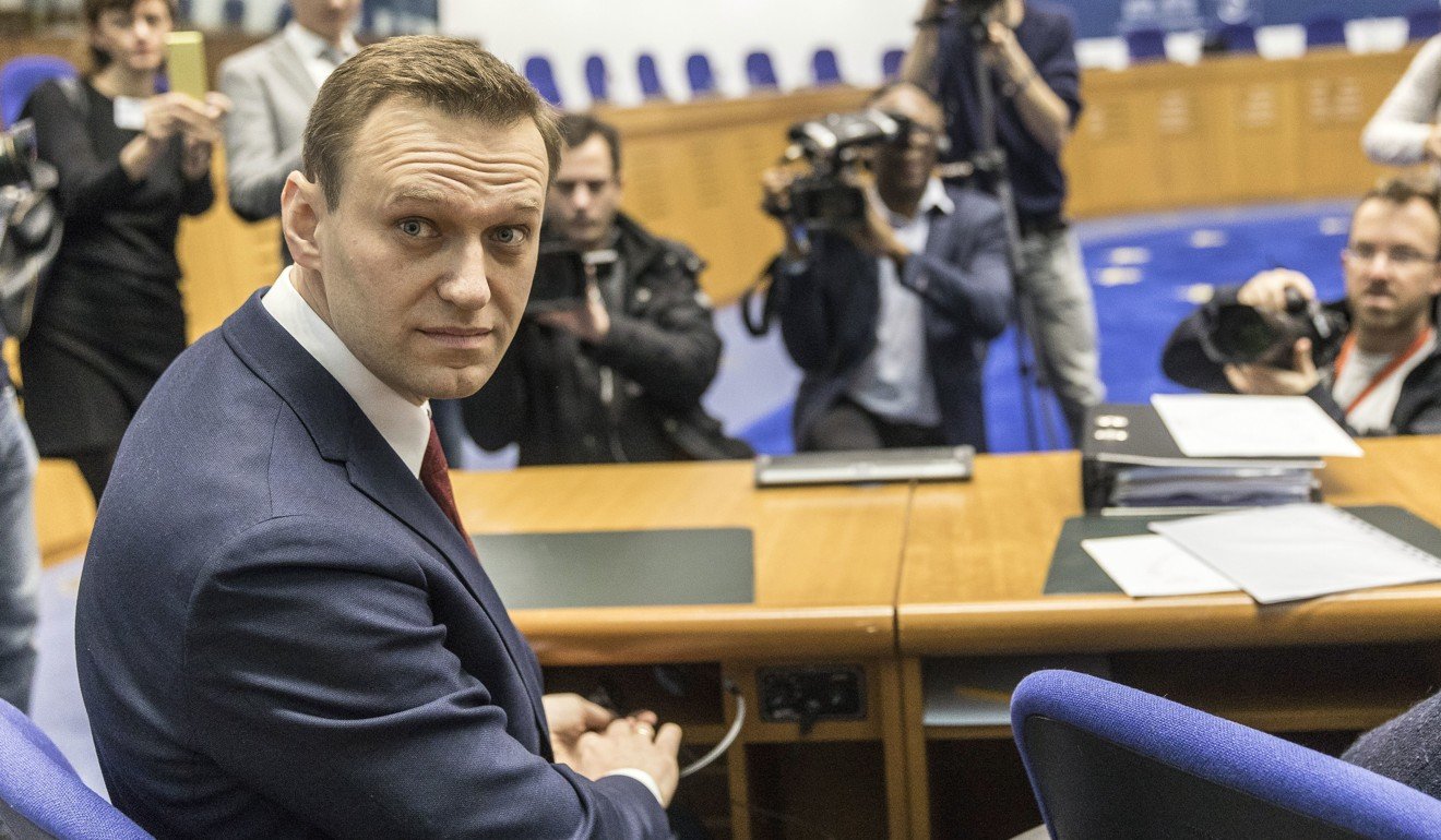 Alexei Navalny (seen in January) spread the photos and videos on his YouTube account - leading to a lawsuit and demands for them to be removed. File photo: AP
