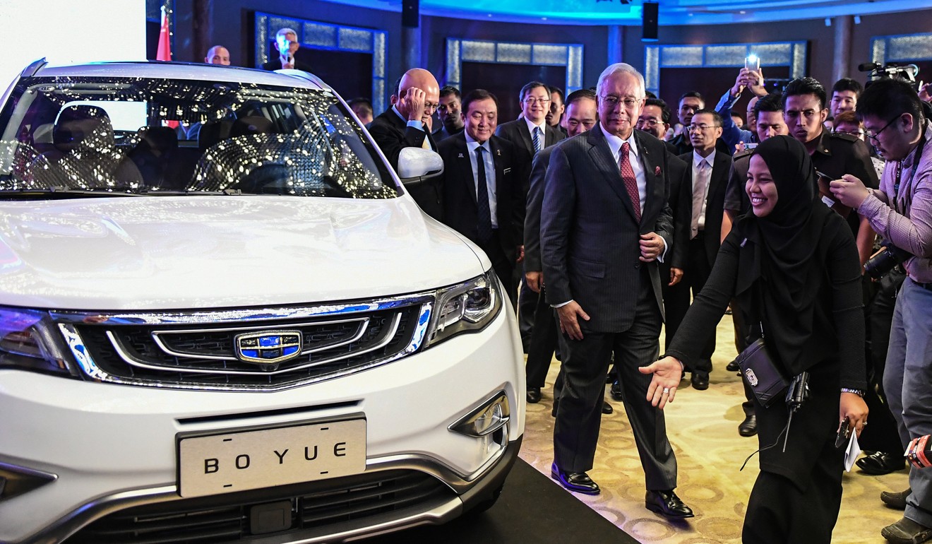 Geely will begin sales of its Boyue model in Malaysia later this year. Photo: AFP 