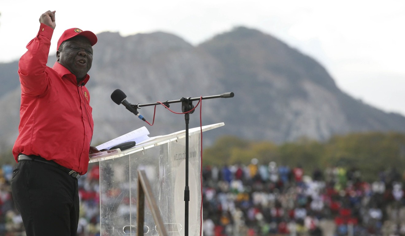 Morgan Tsvangirai addresses supporters in 2013. File photo: EPA