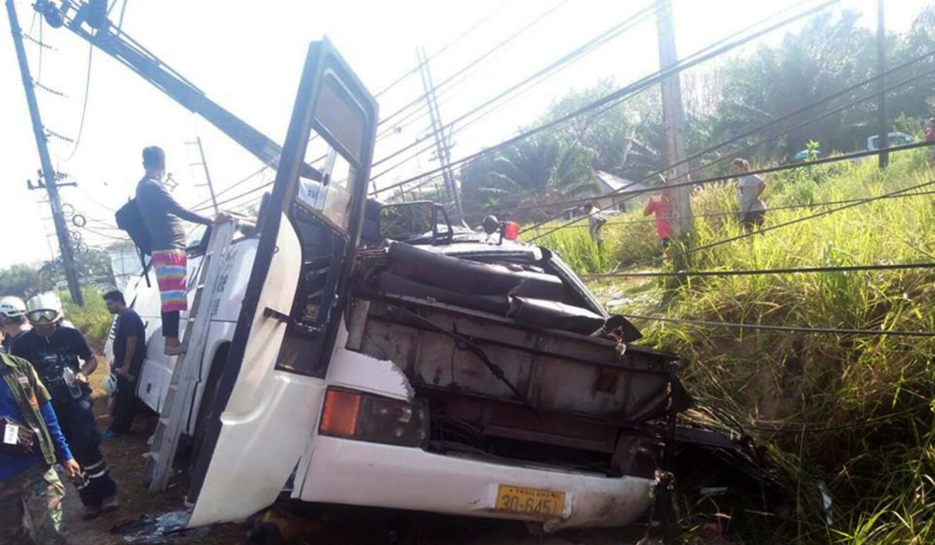 The driver was killed in the crash on Friday morning. Photo: Xinhua