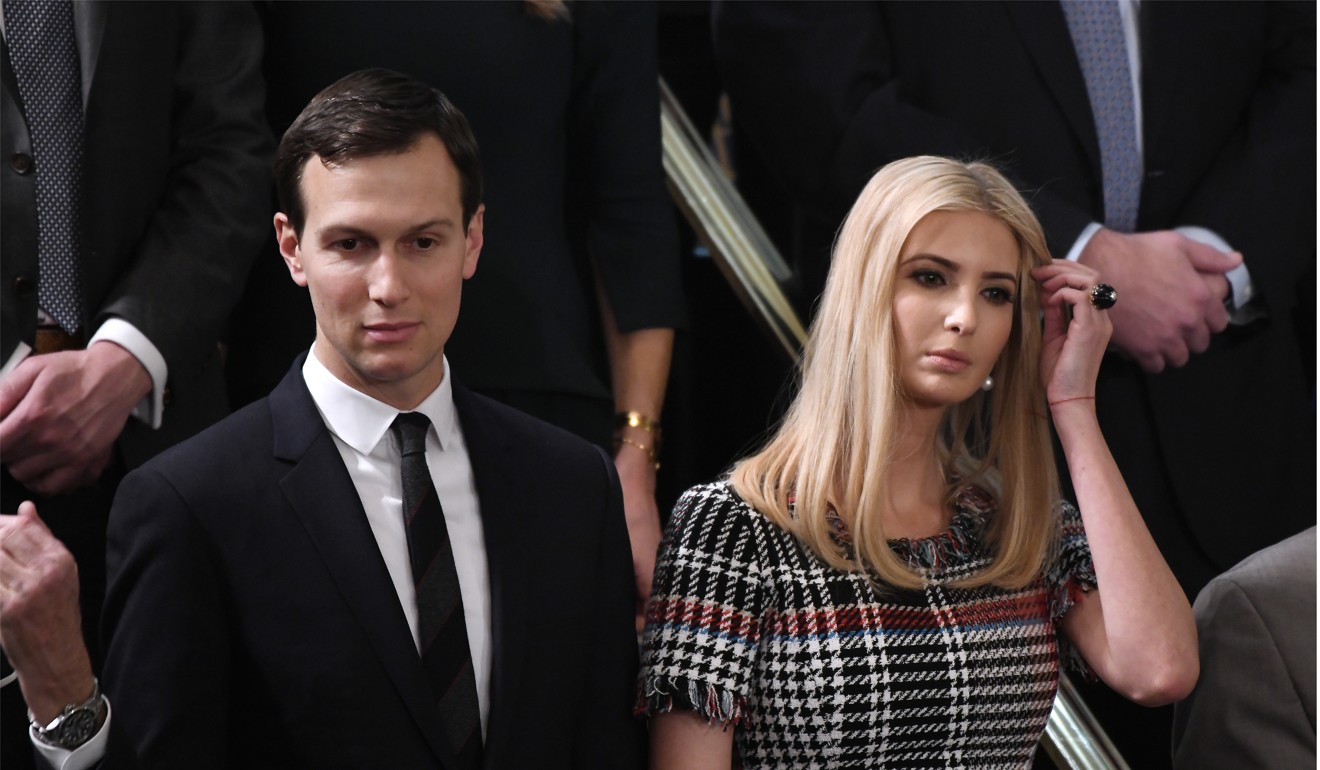 Jared Kushner and Ivanka Trump attend the State of the Union address before a joint session of Congress on Capitol Hill in Washington on January 30. Photo: TNS