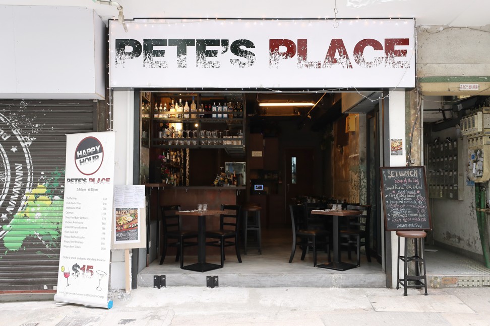 Exterior of Pete’s Place on High Street in Sai Ying Pun. Photo: Winson Wong