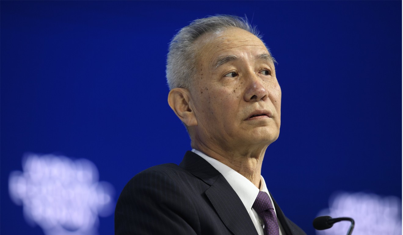 Liu He, director of the Office of the Central Leading Group for Financial and Economic Affairs, and his entourage arrived at a time of sharply divided sentiment towards China. Photo: EPA