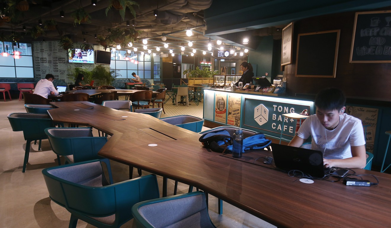 Changing work patterns are boosting the popularity of co-working spaces, such as this one at Taikoo Place. Photo: David Wong