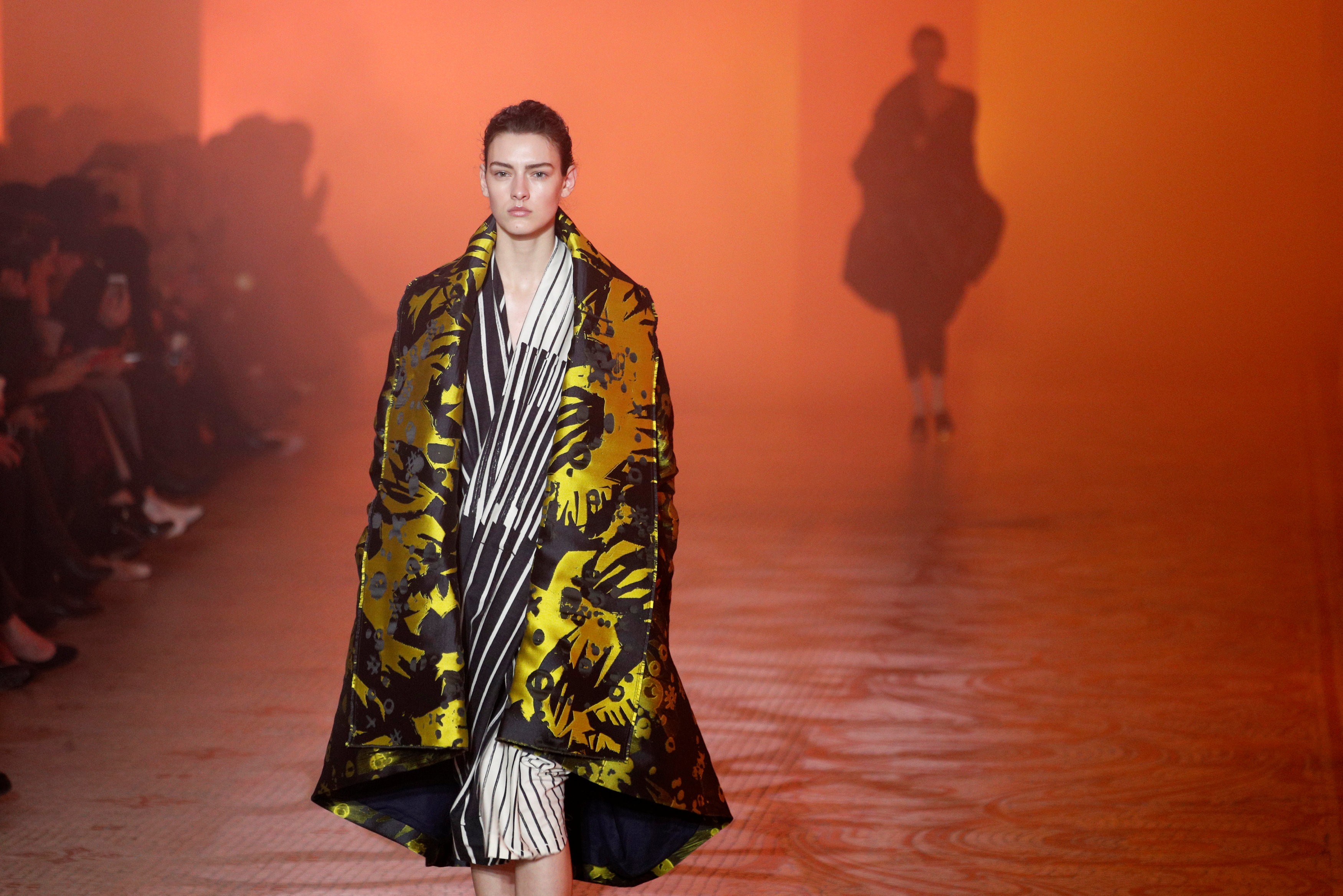 Loose, fluid silhouettes dominate the runway in this incredible comeback