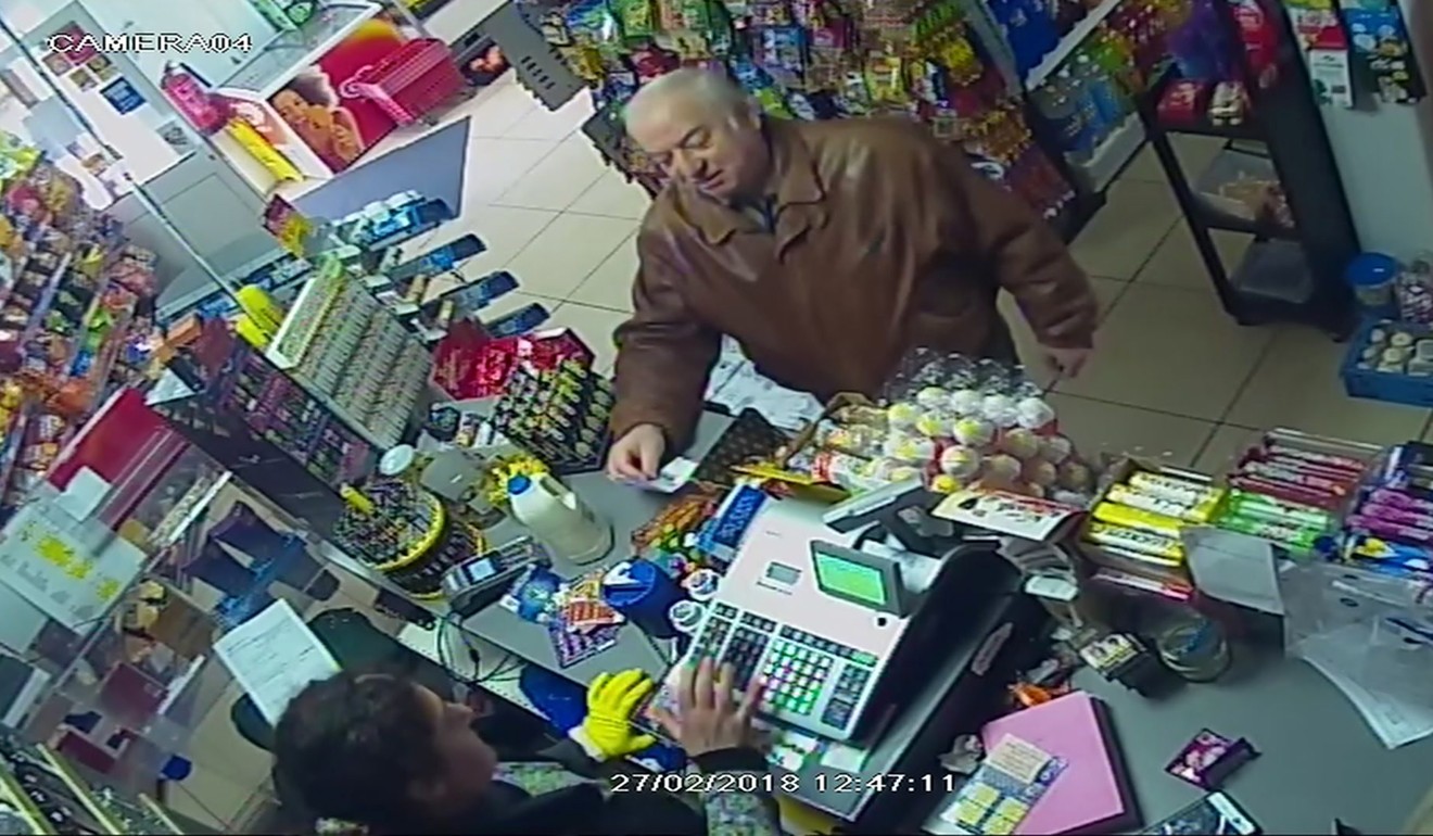 CCTV footage shows former spy Sergei Skripal shopping at a store in Salisbury, England. Photo: AP