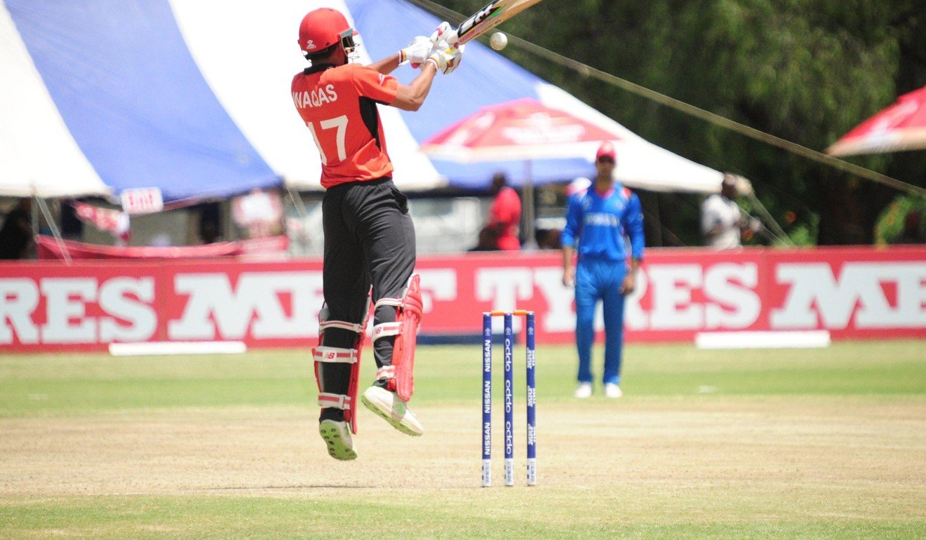 Waqas Barkat bats against Afghanistan. Photo: ICC