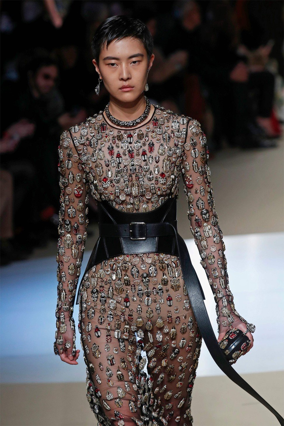 alexander mcqueen beetle dress