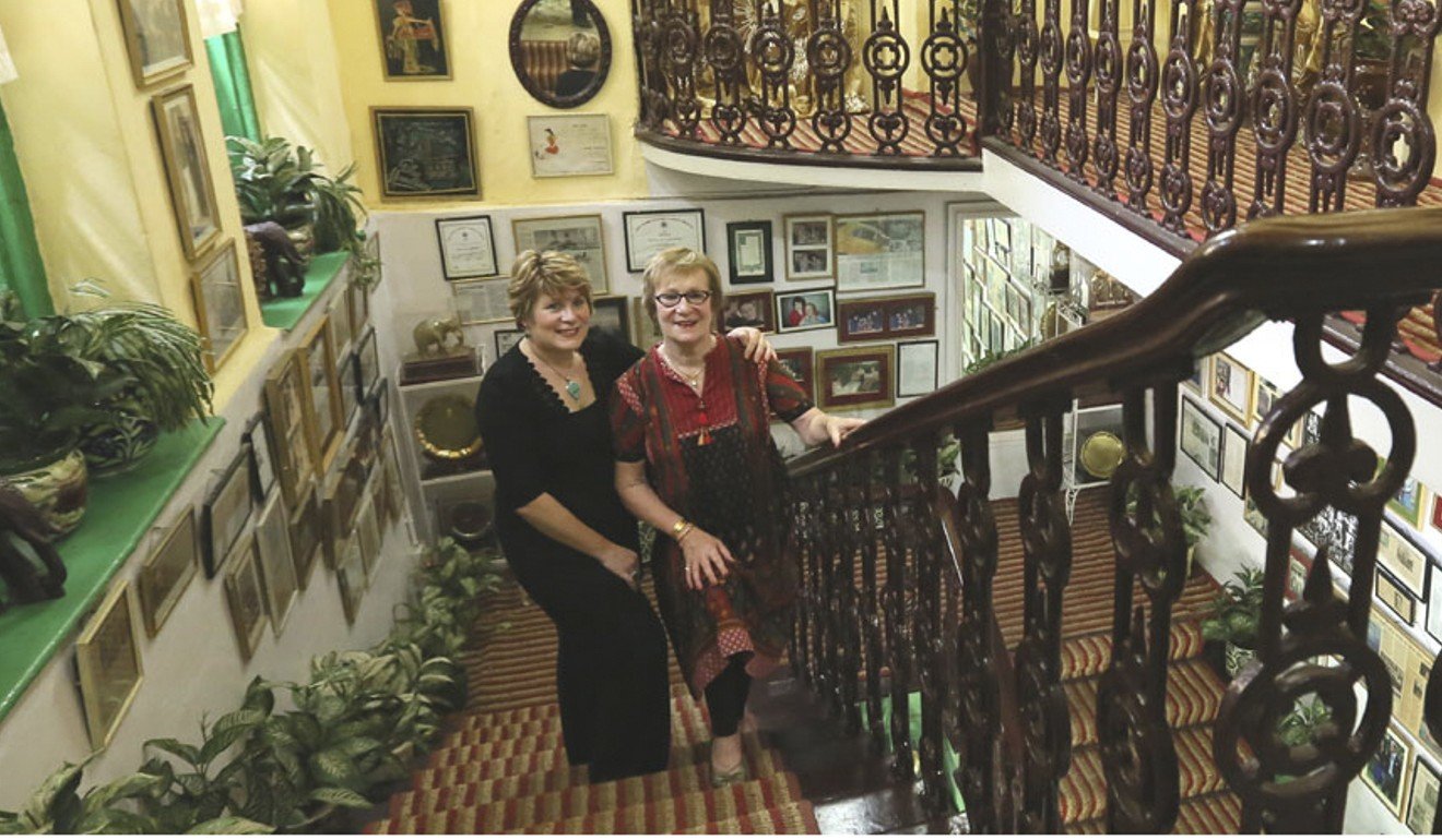 Jennifer Fowler (right) with her daughter, at the Fairlawn Hotel, in Kolkata. Picture: courtesy of the Fairlawn Hotel