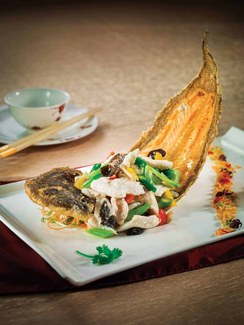 Sautéed and fried Macao sole served at Golden Court at Sands Macao