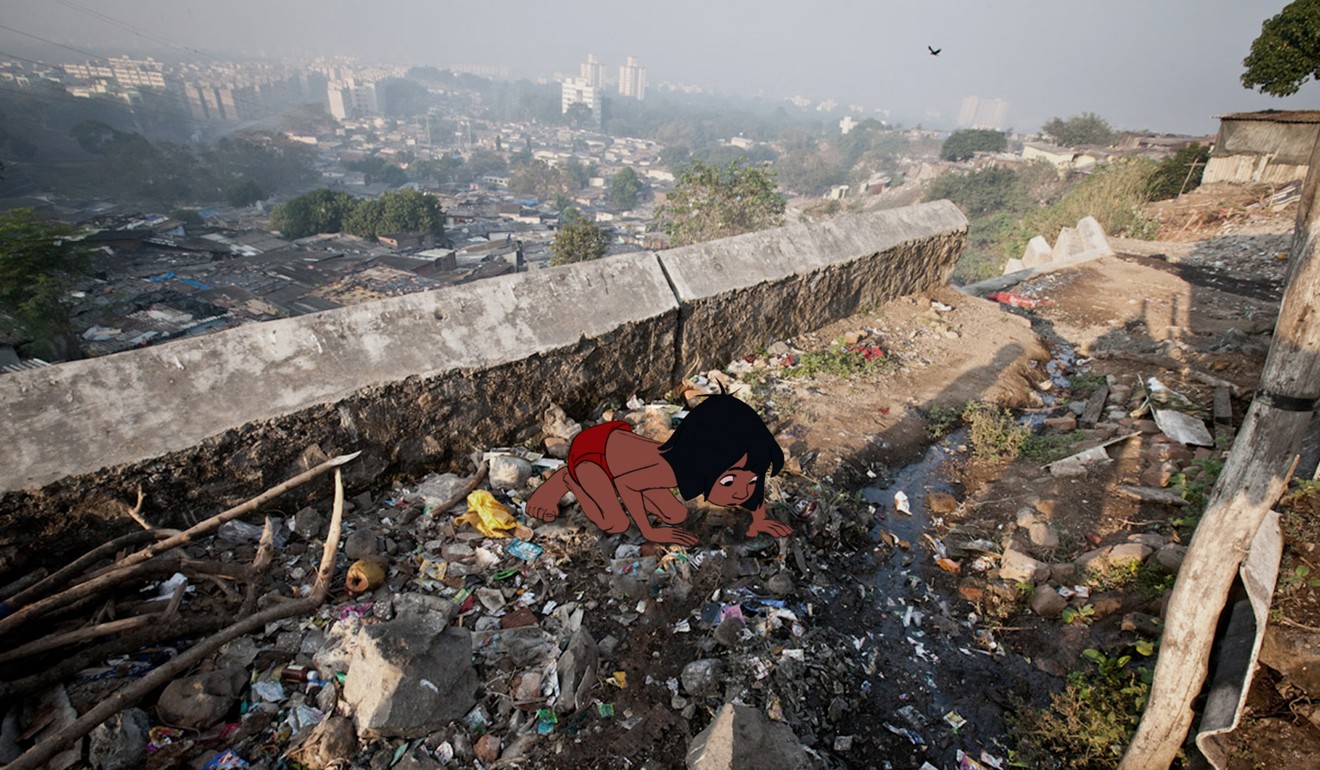 The Jungle Book by Jeff Hong shows Mowgli in the slums of India. Photo: Getty