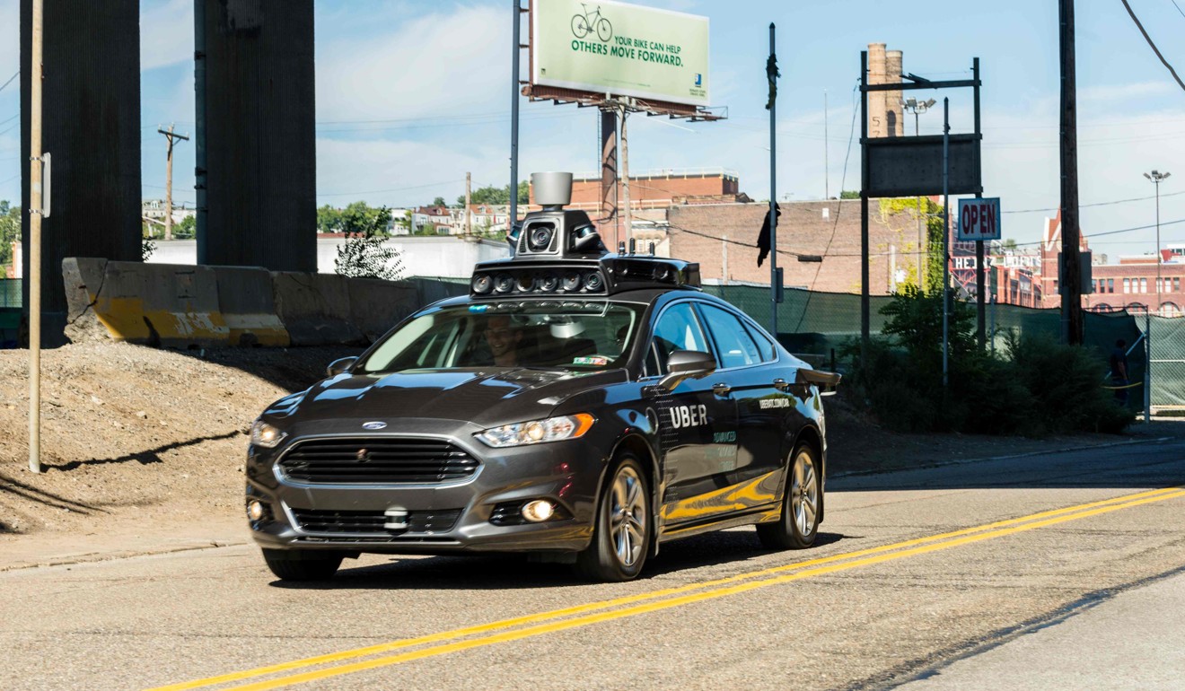 An Uber self-driving car is seen in September 2016 in Pittsburgh, Pennsylvania. Photo: AFP
