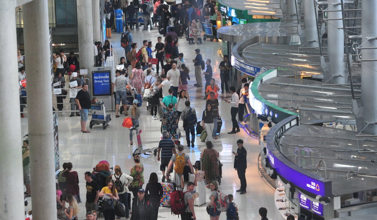 Tourists at Bangkok’s Suvarnabhumi Airport. Picture: Xinhua