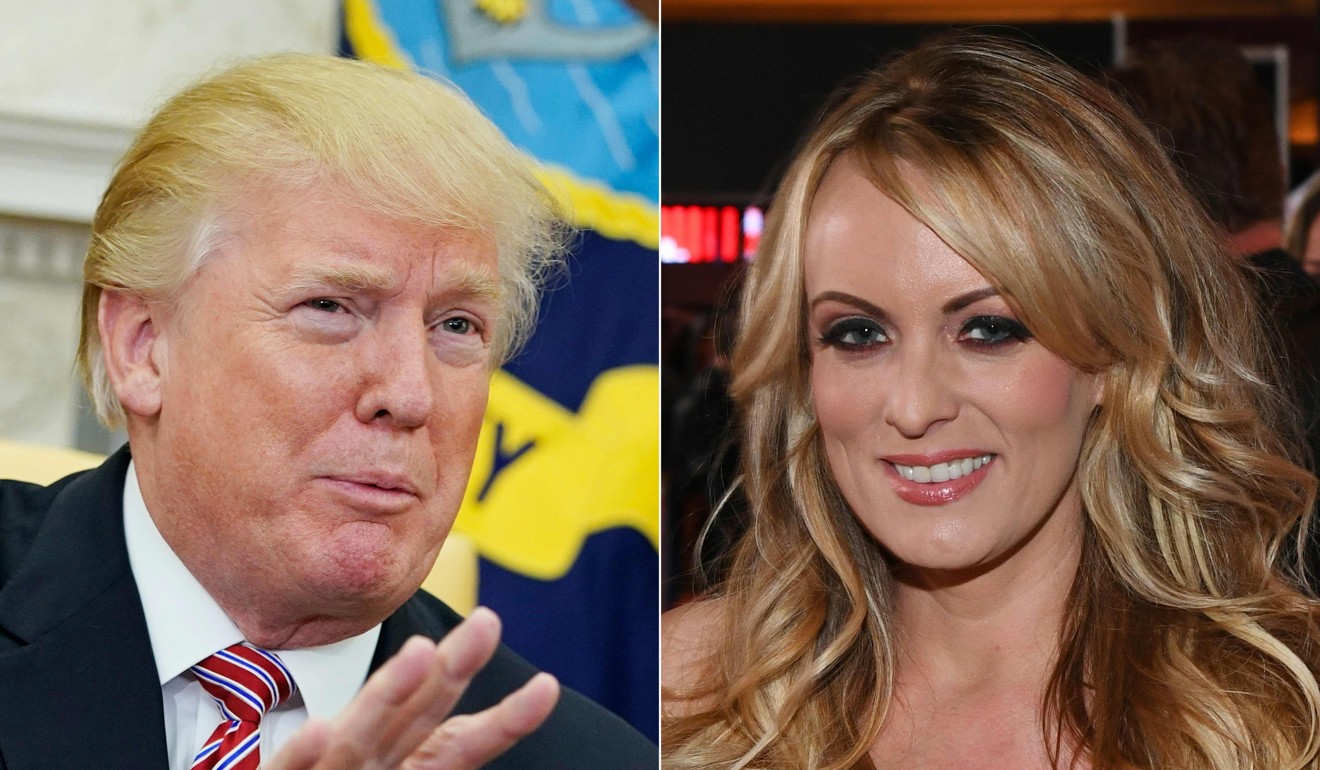 This combination of file pictures shows US President Donald Trump and adult film actress/director Stormy Daniels. Photos: Agence France-Presse