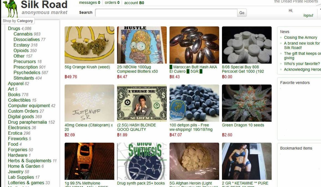 Silk Road helped people sell drugs to others paying in bitcoin before the owner was arrested in 2013.